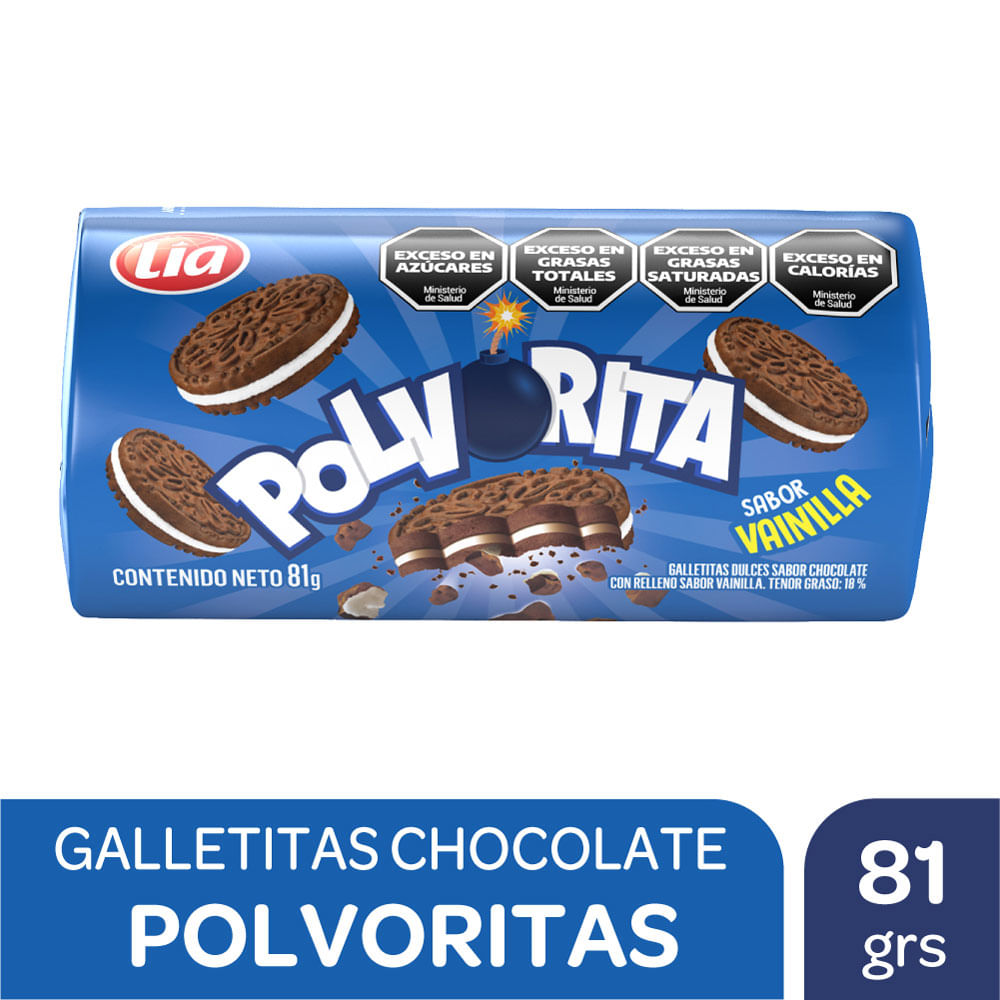 Galletitas Polvorita chocolate rellenas vainilla 81 g.