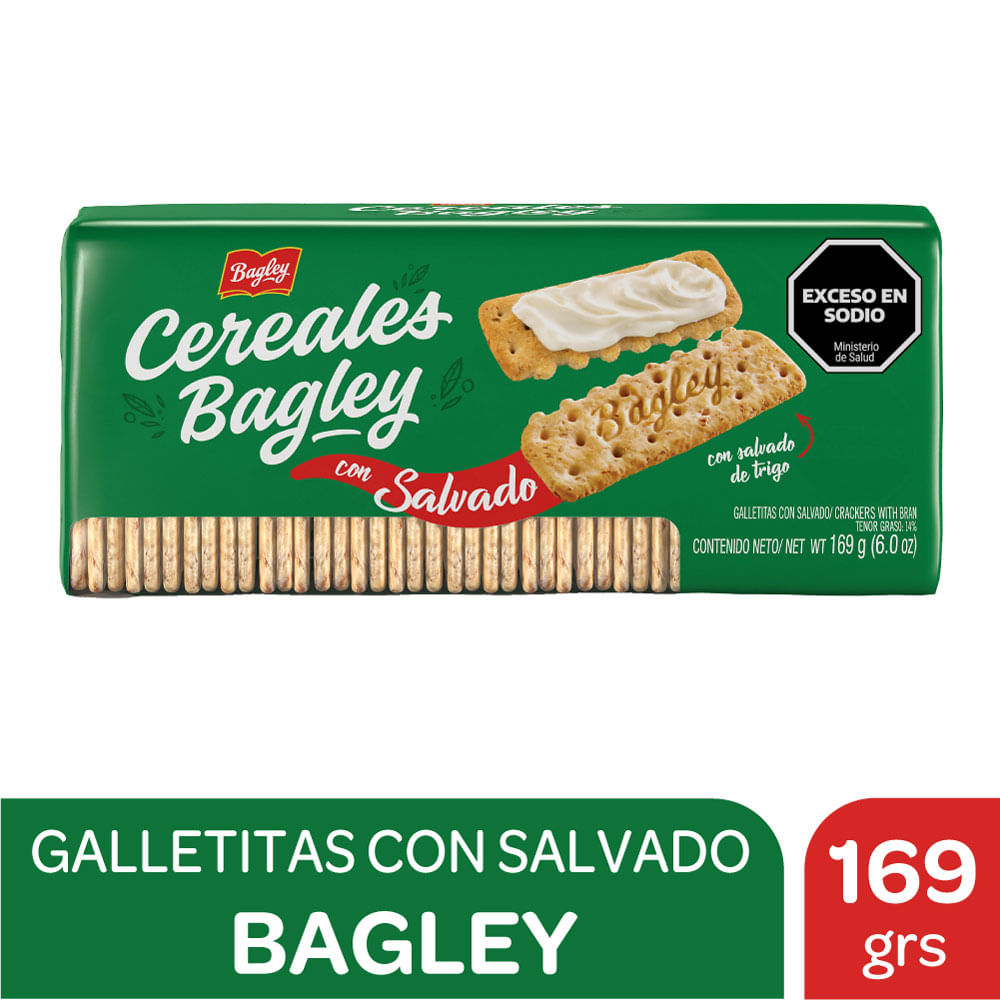 Galletitas Bagley cracker cereal salvado 169 g.