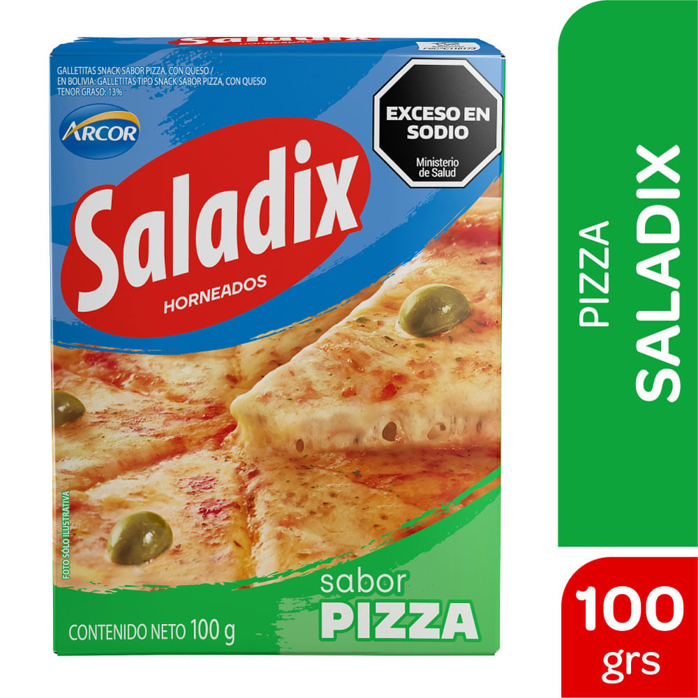 Galletitas snacks Saladix sabor pizza 100 grs