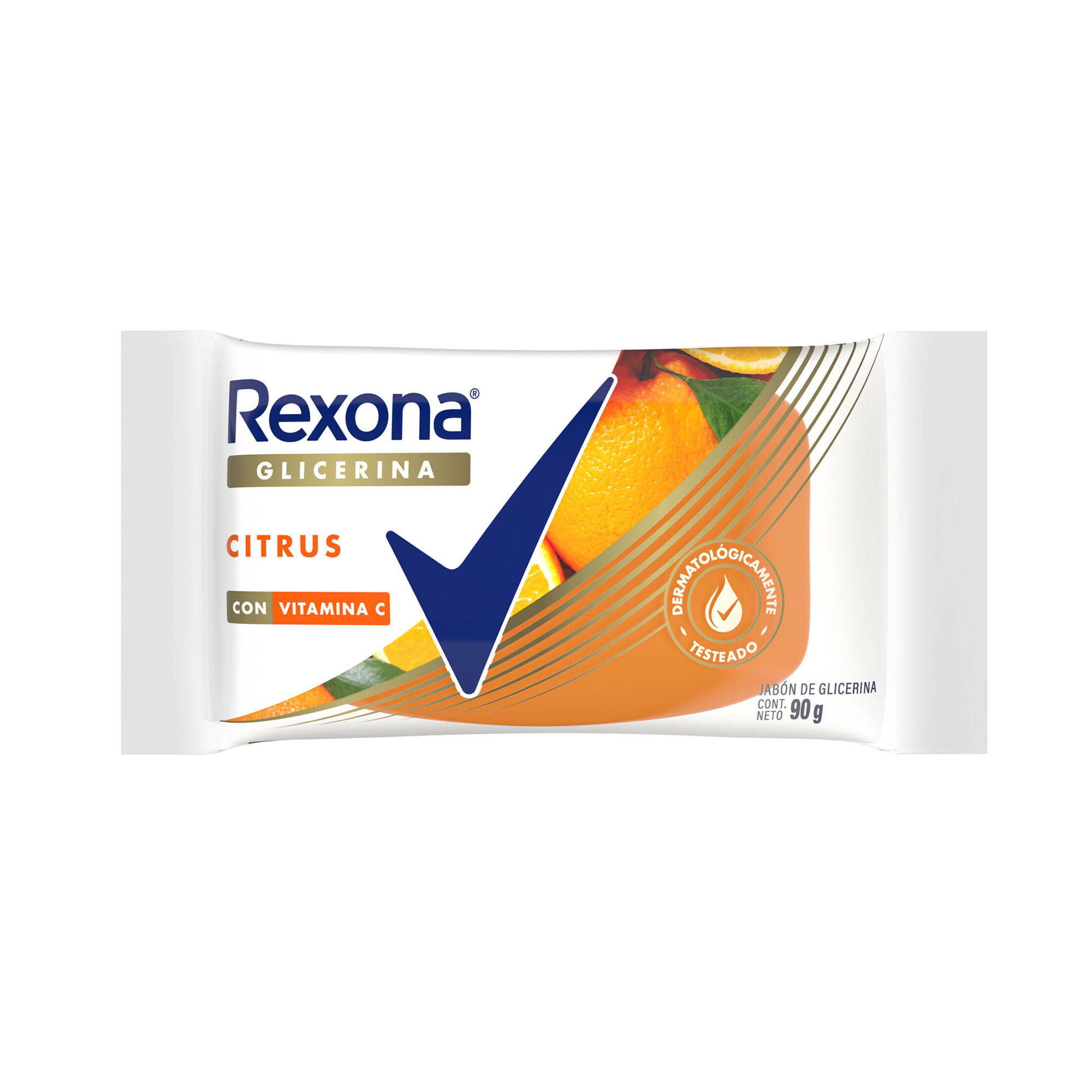 Jabón de tocador Rexonan glicerina citrus 90 g.
