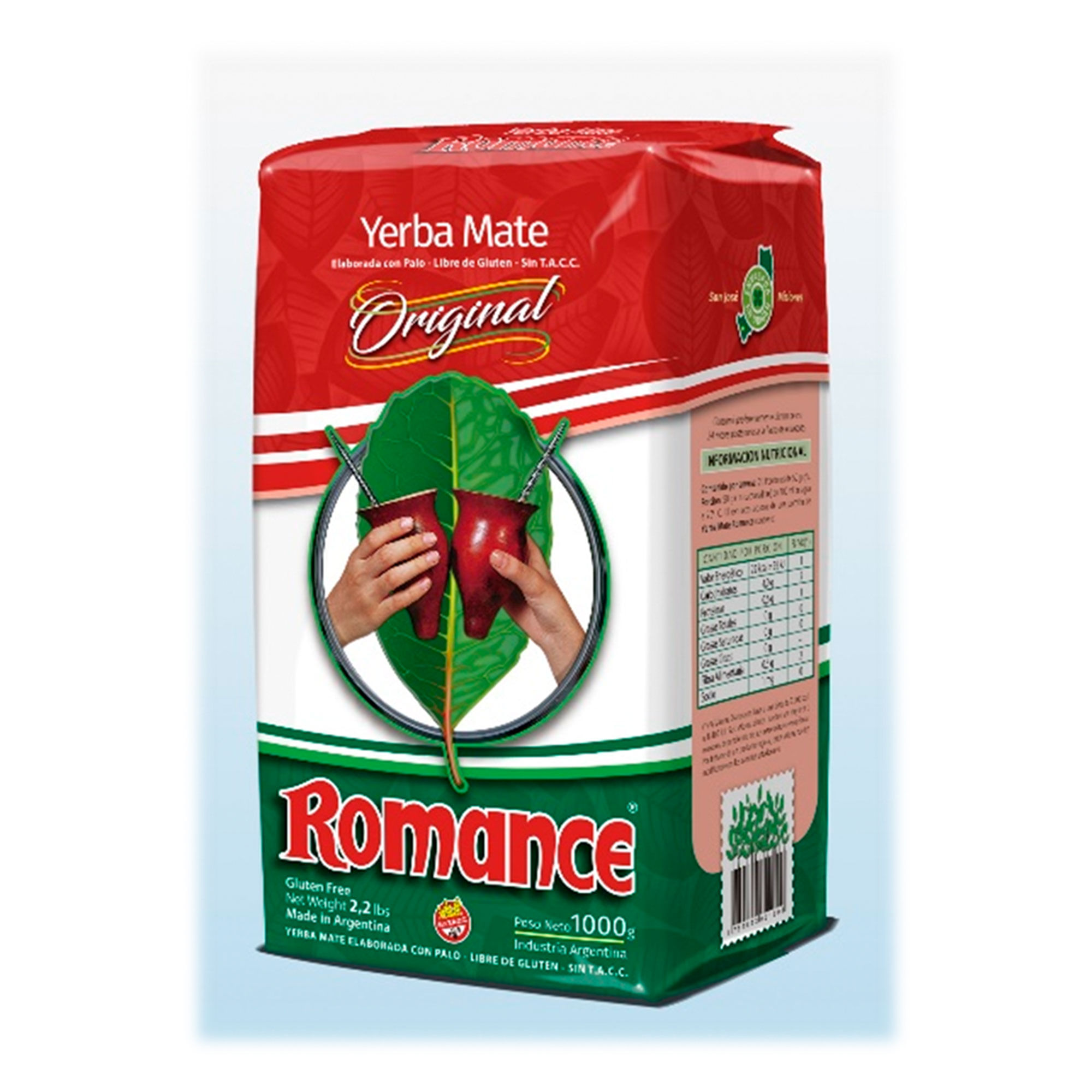 Yerba mate Romance con palo original 1 kg.
