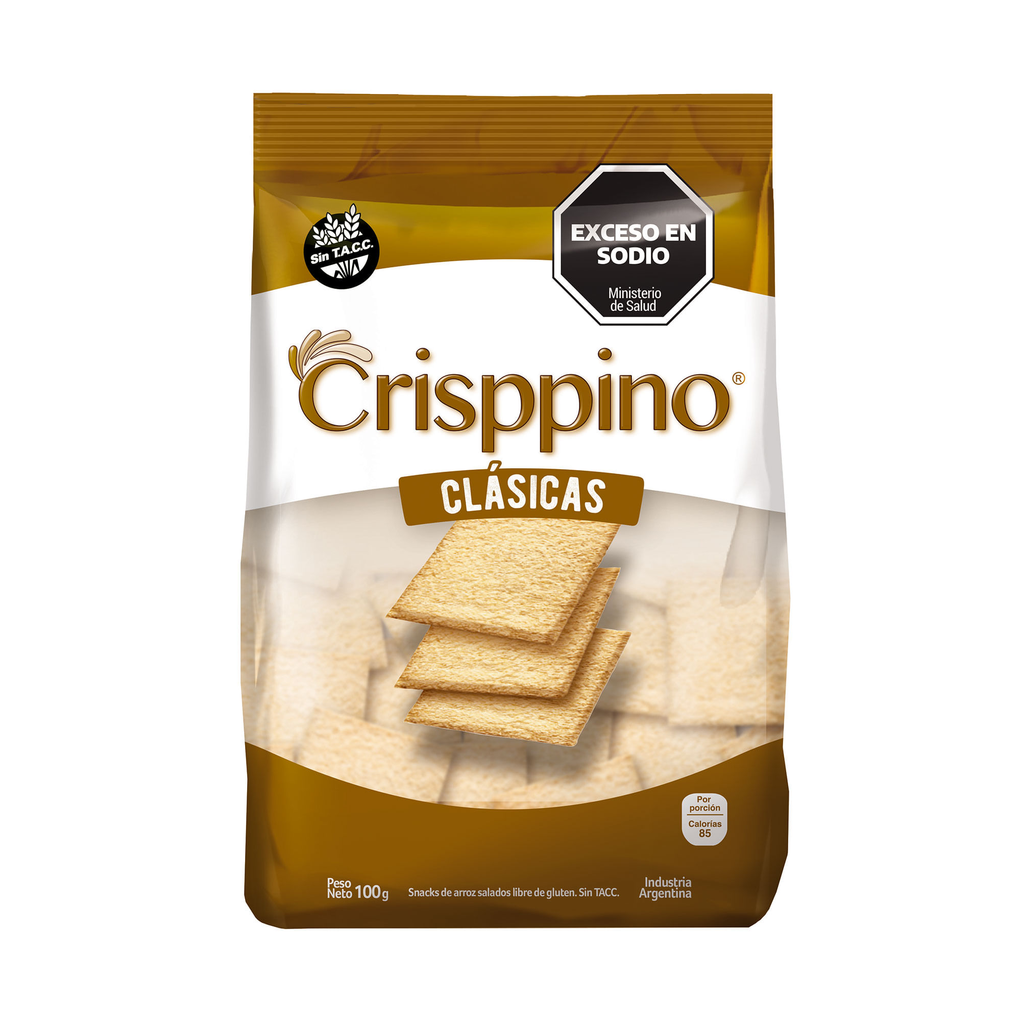 Galletitas de arroz Crisppino 100 g. sin TACC