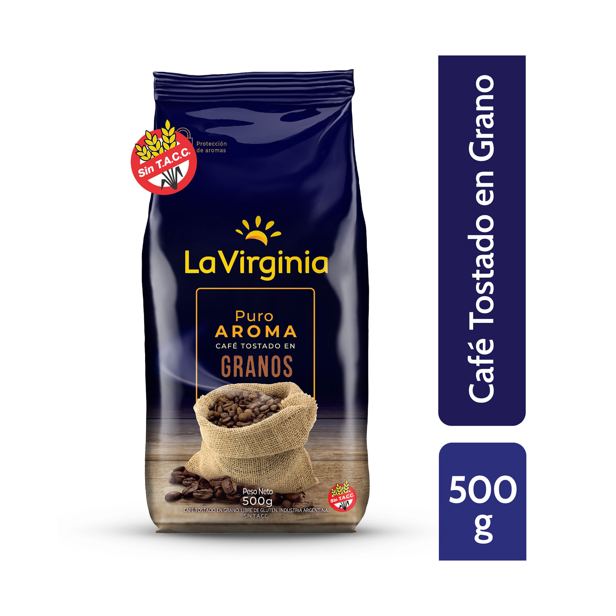 Café en grano La Virginia puro aroma 500 g.