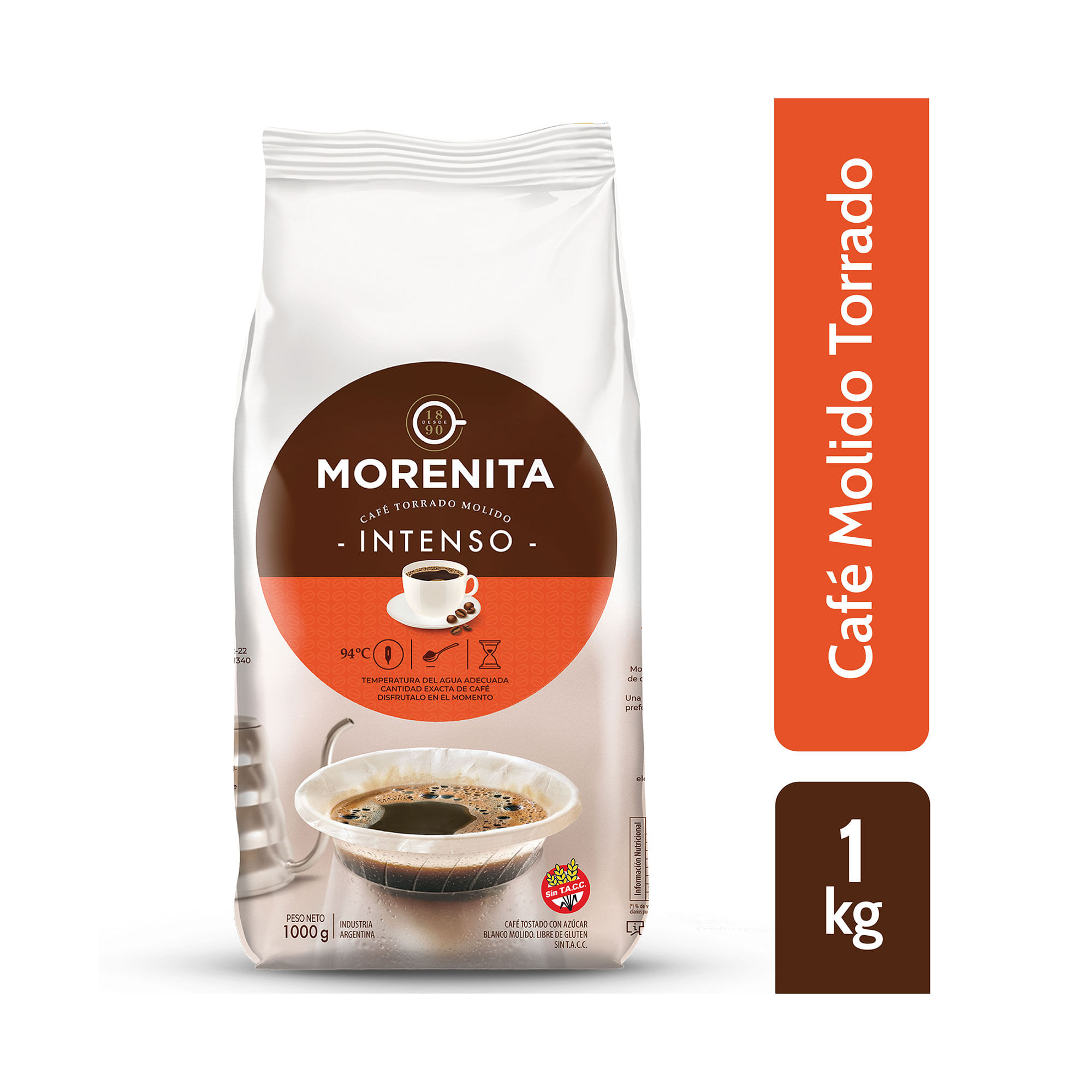 Café molido Morenita clásico paquete 1 kg.