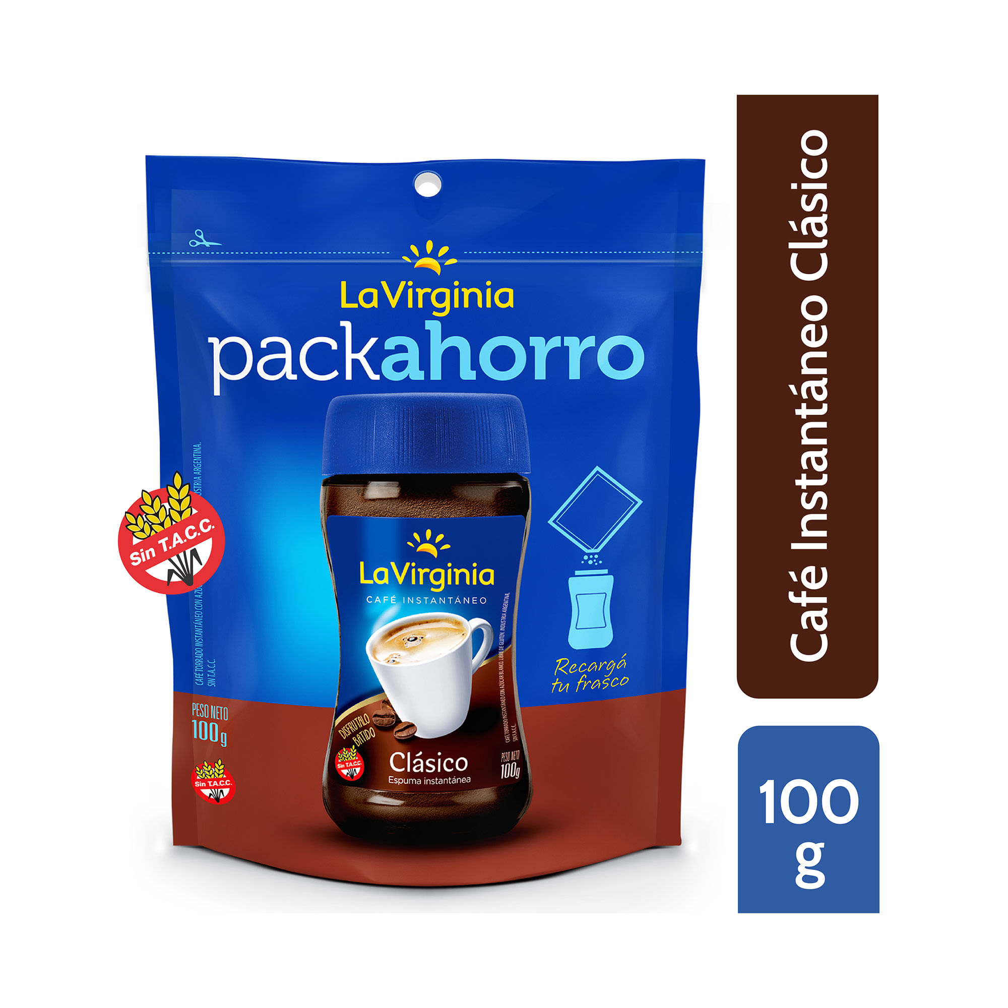Café instantáneo La Virginia clásico dp 100 g.