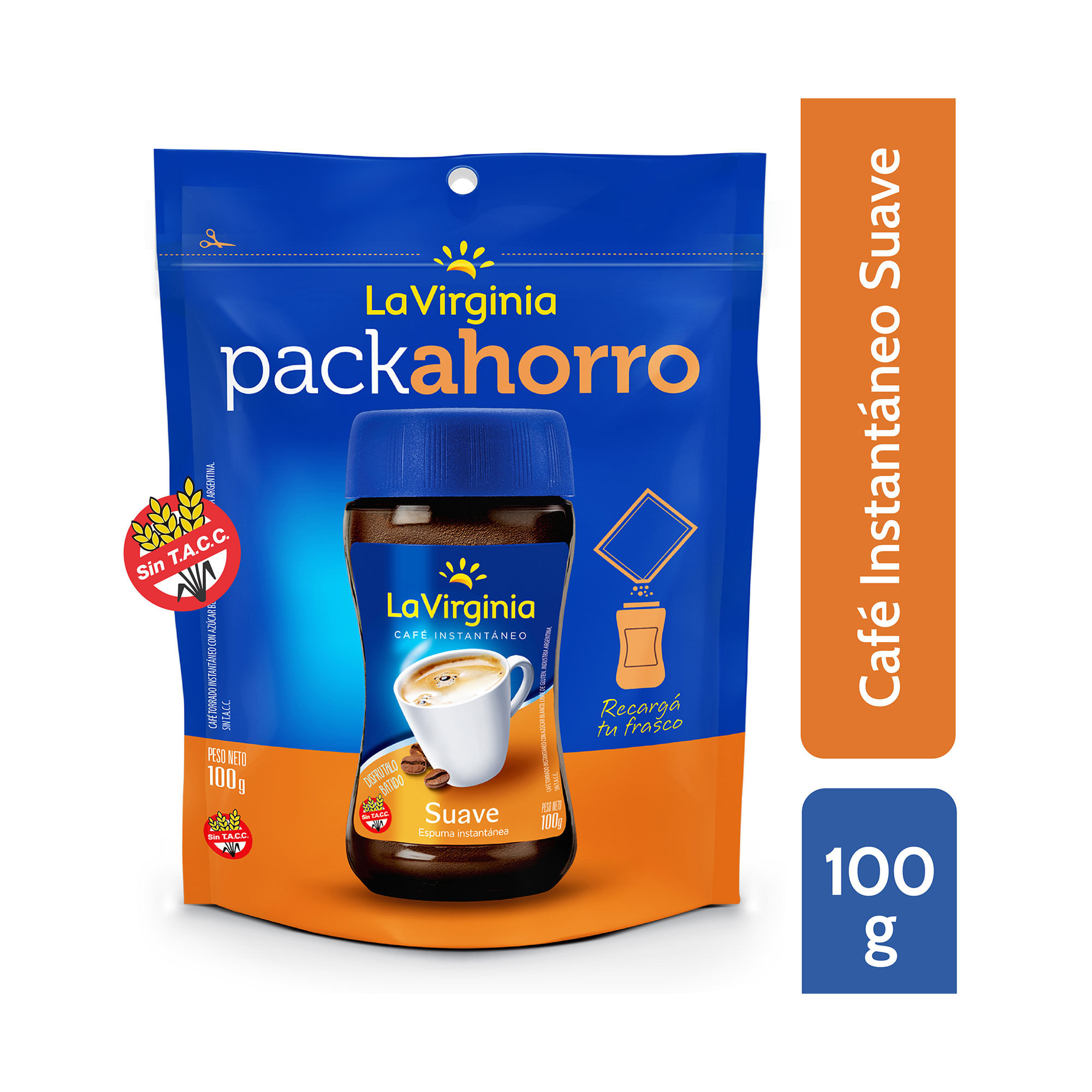 Café instantáneo La Virginia suave dp 100 g.