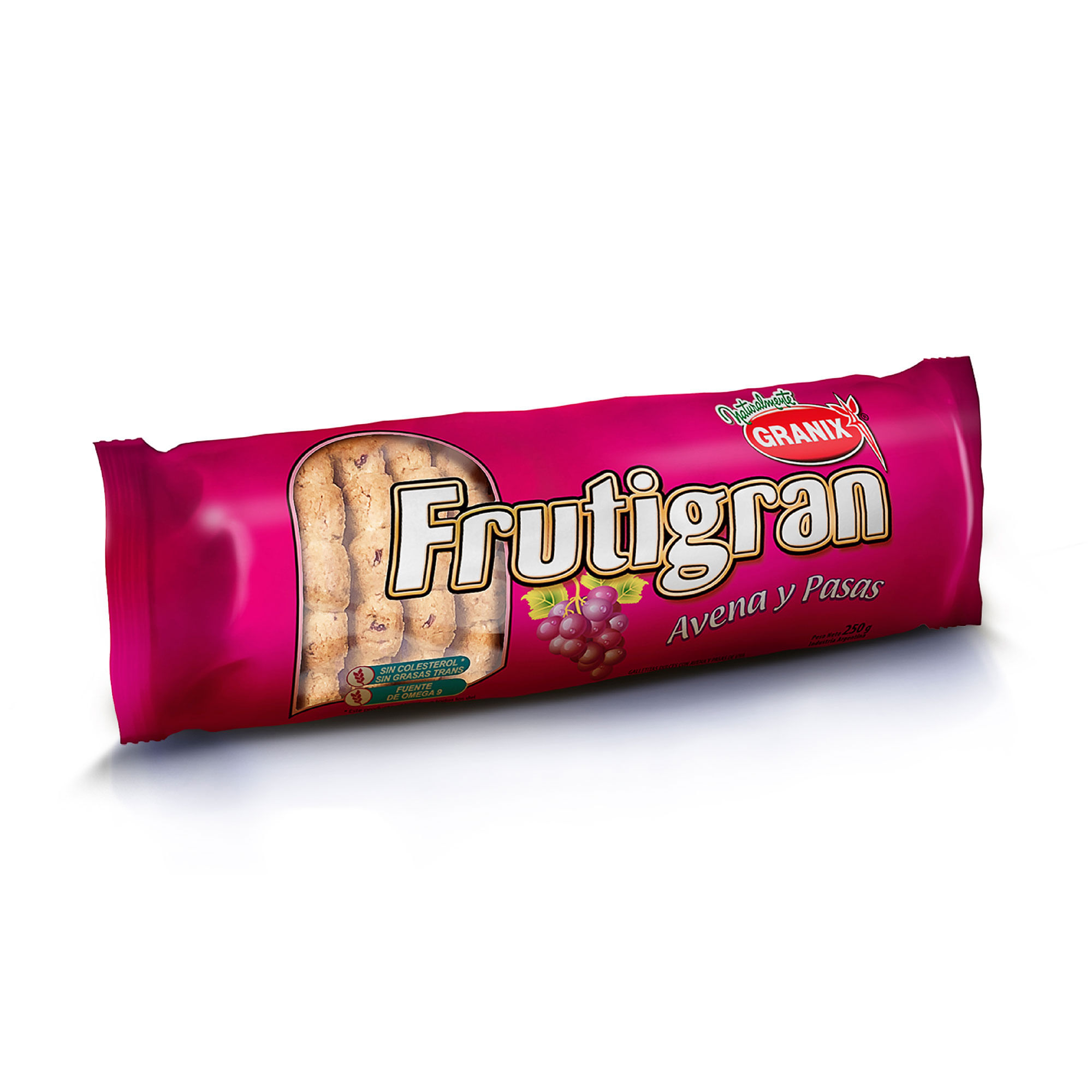 Galletitas Frutigran avena y pasas de uva 250 g.