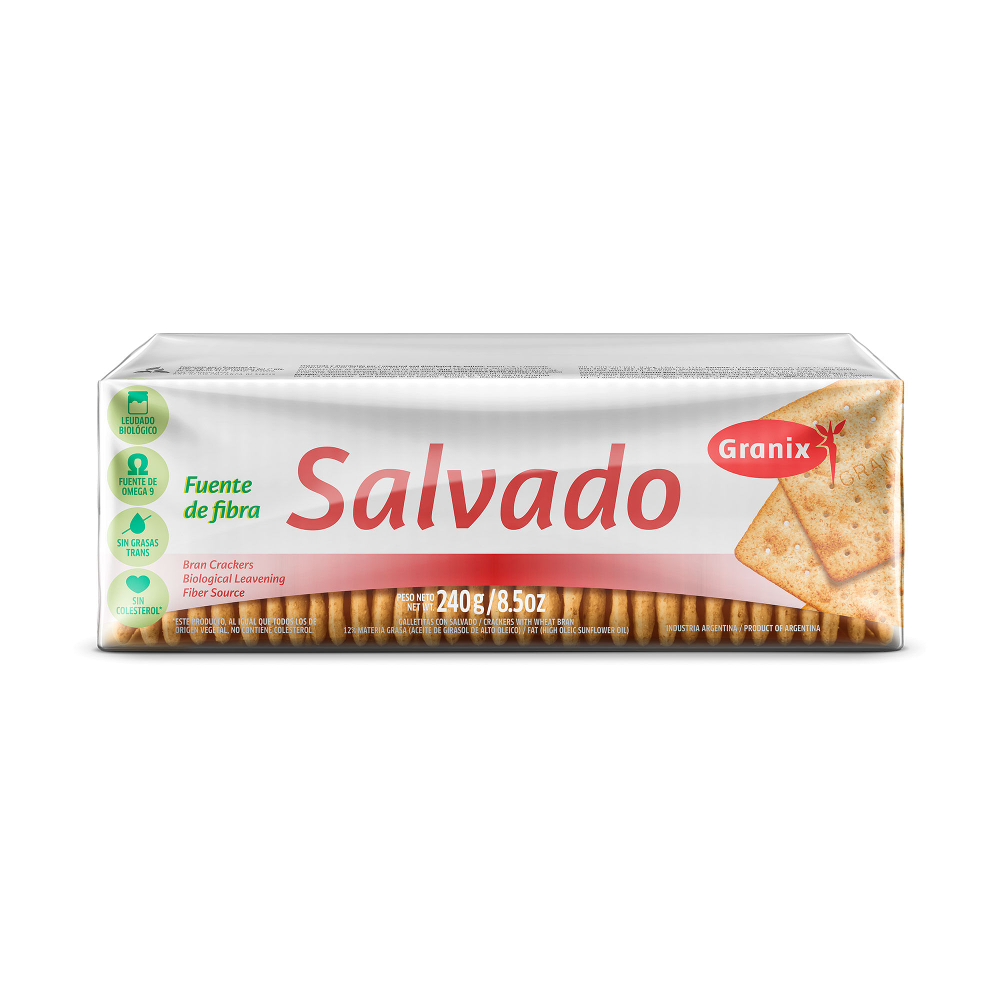 Galletitas crackers Granix salvado 240 g.