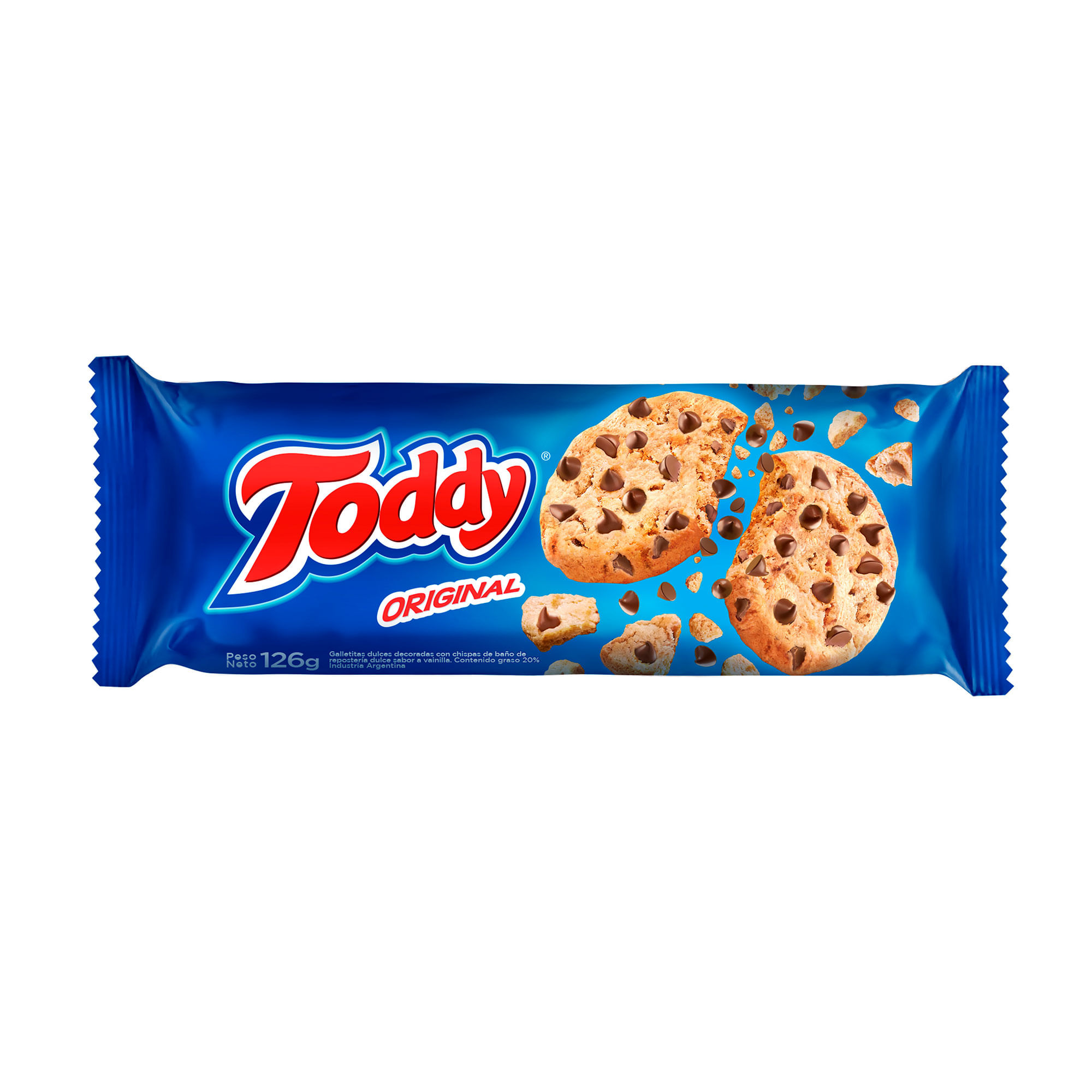 Galletitas Toddy con chips de chocolate 126 g.