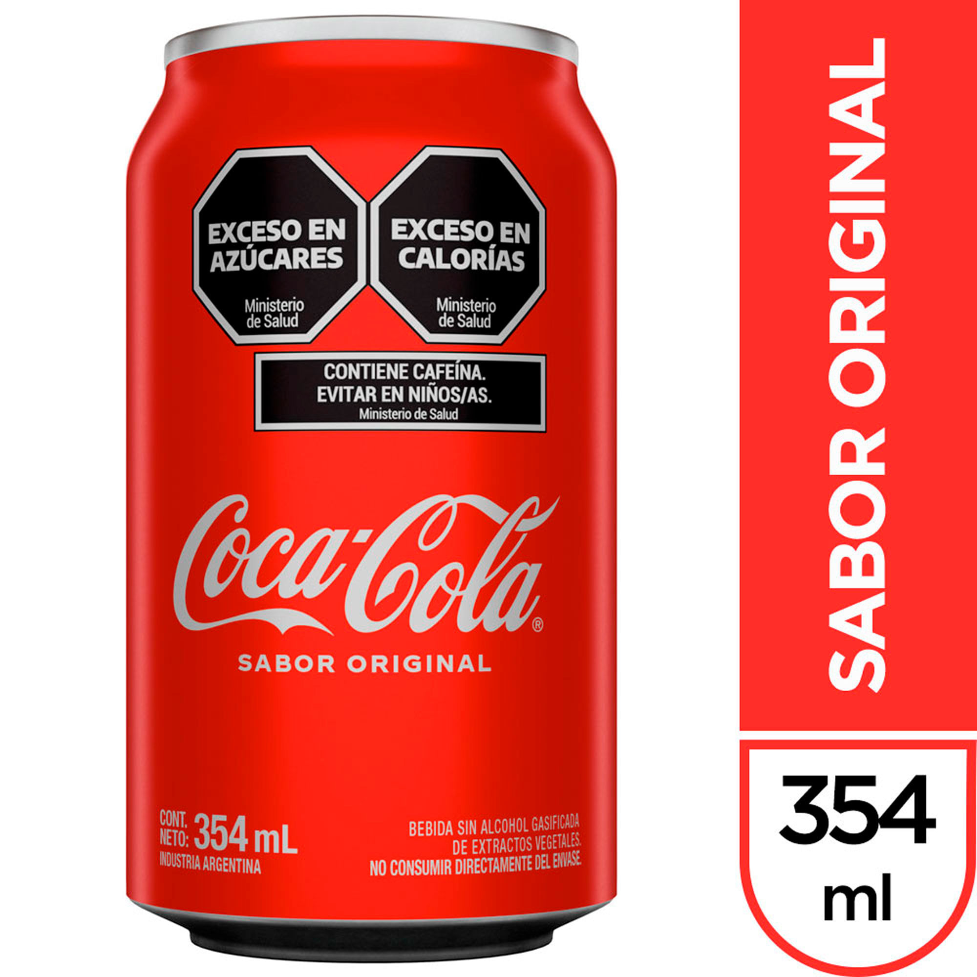 Gaseosa cola Coca Cola sabor original en lata 354 ml
