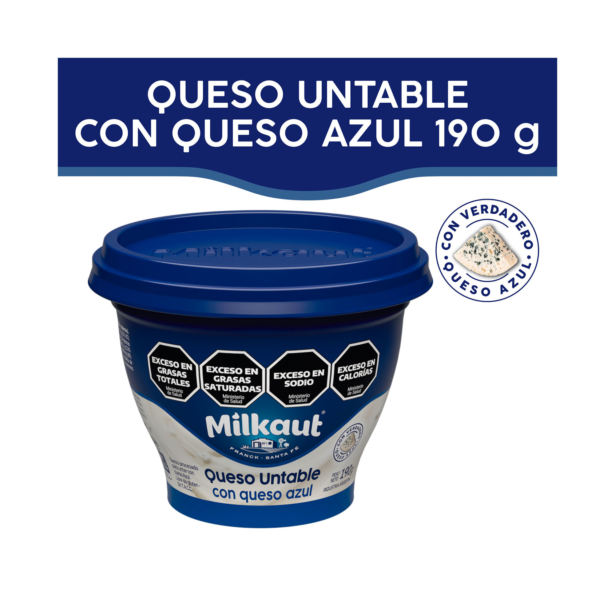 Queso untable Milkaut azul 190 g