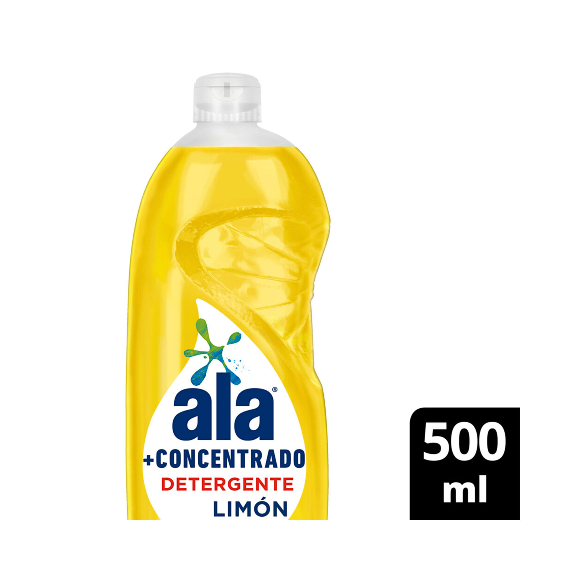 Detergente Líquido Ala + Concentrado Limón Botella 500 ml