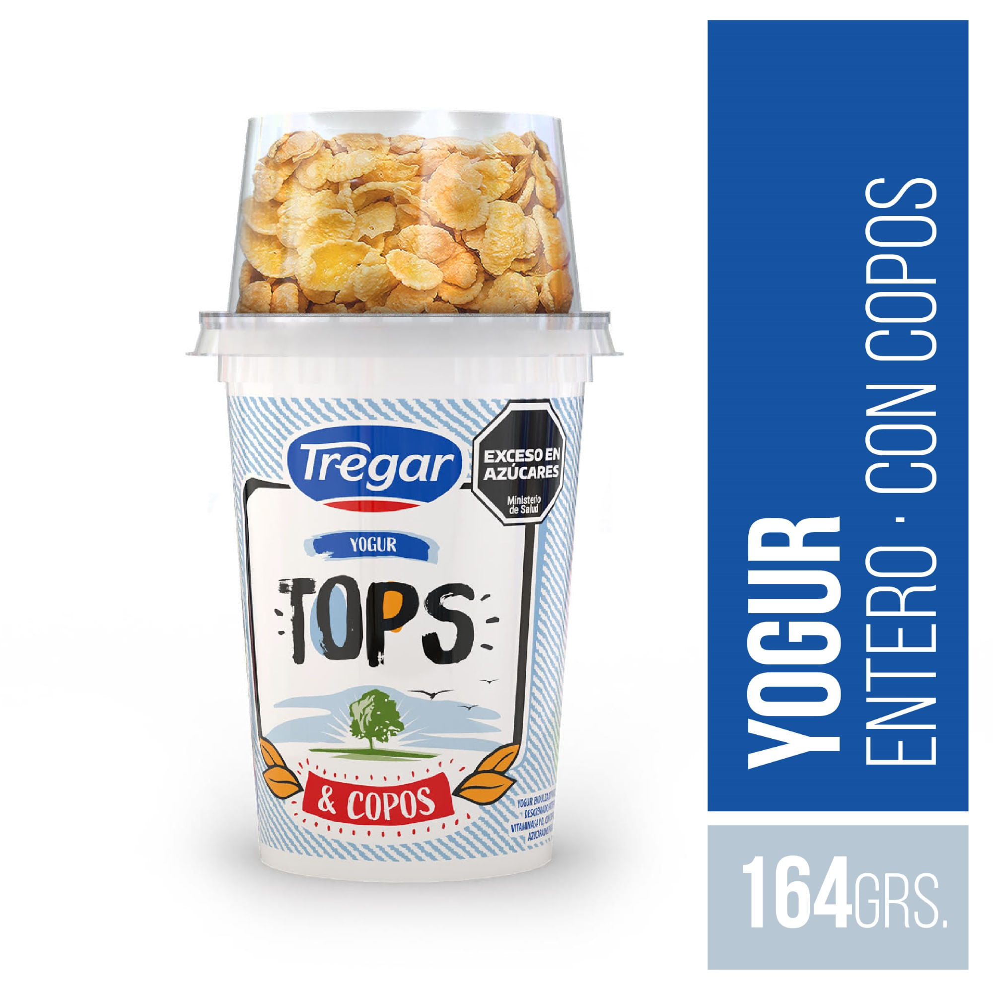 Yogur entero Tregar con cereales 164 g.
