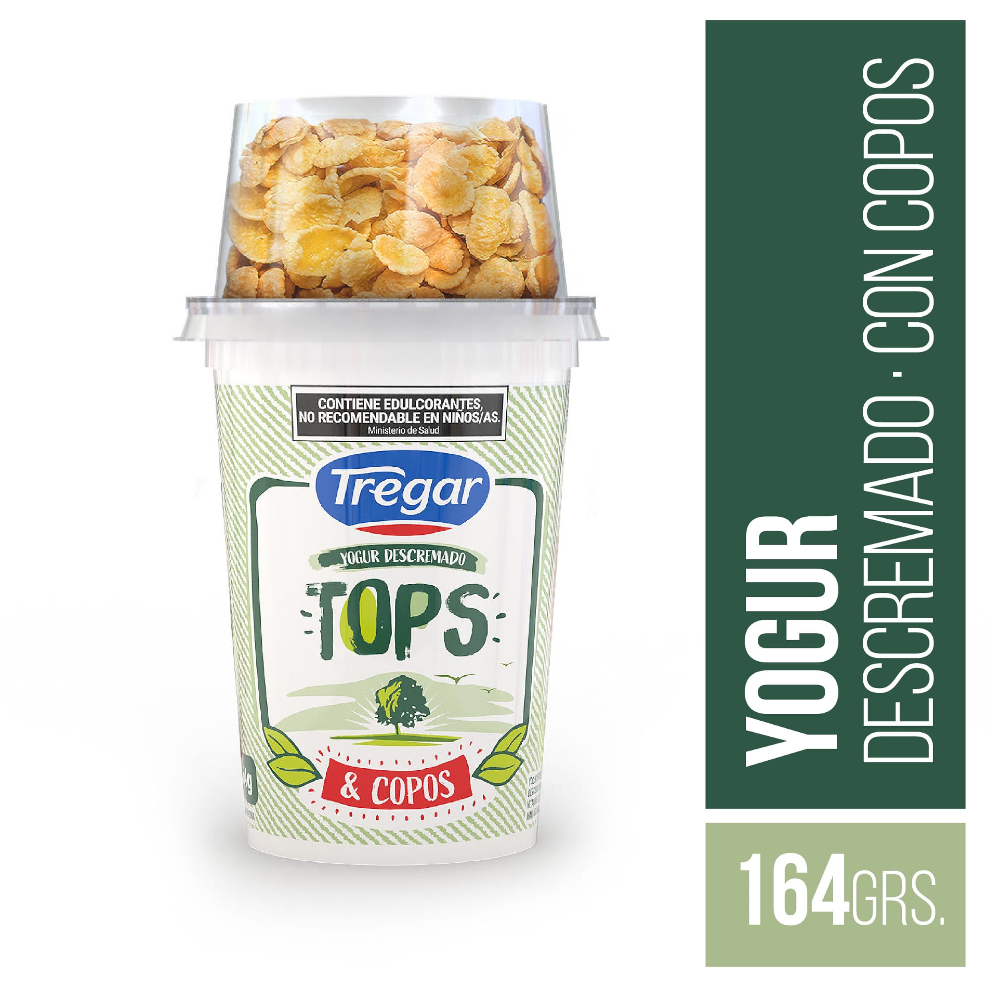 Yogur descremado Tregar con cereales 164 g.