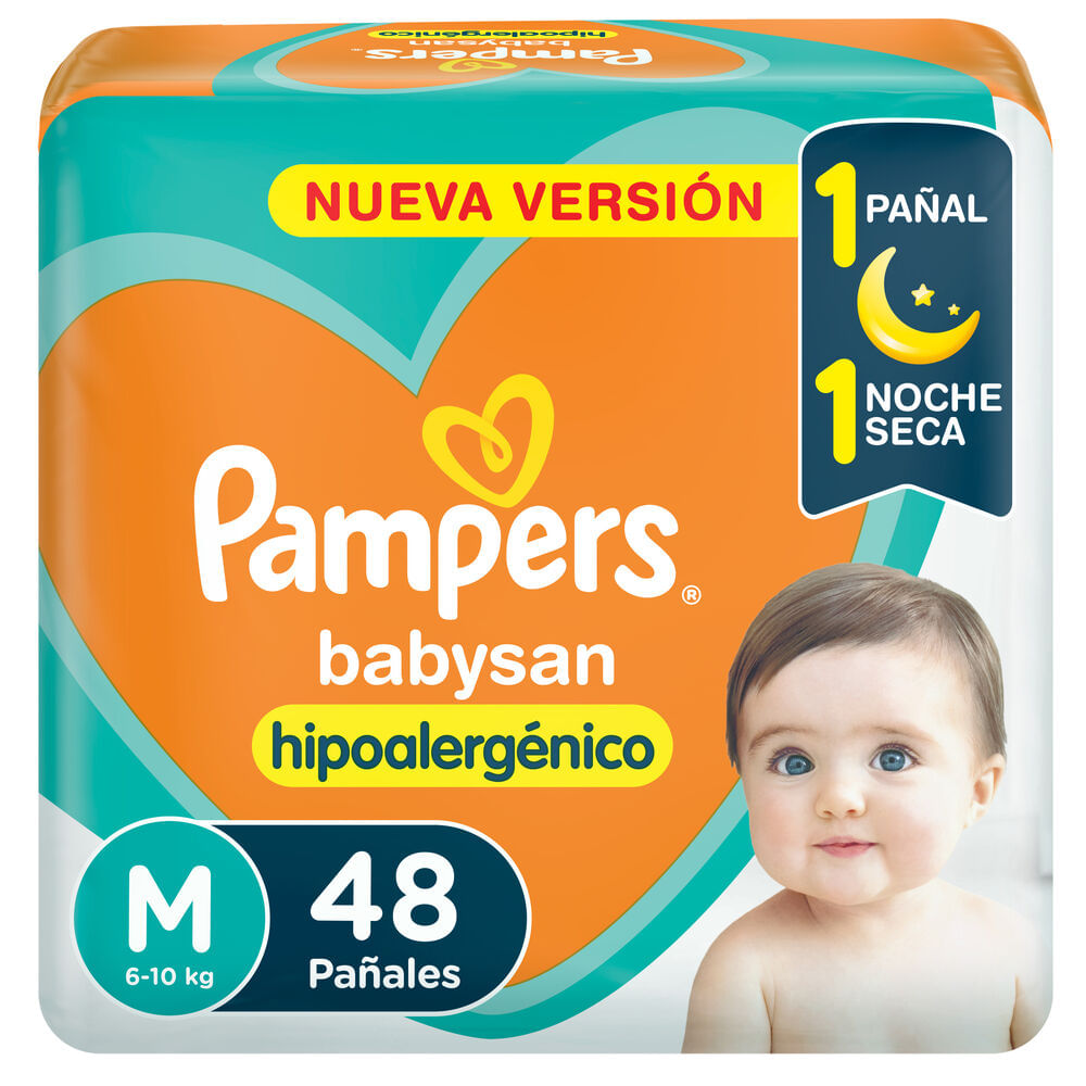 Pañales talle M Pampers babysan 48 uni