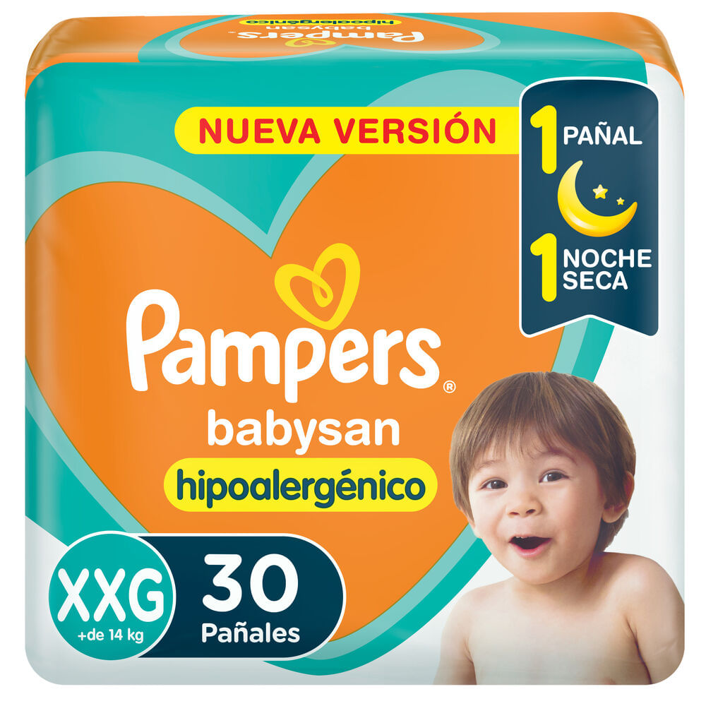 Pañales talle XXG Pampers babysan 30 uni