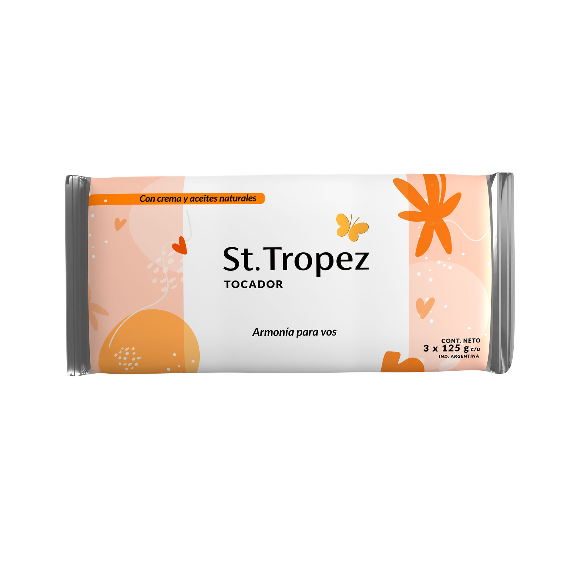Jabón tocador St tropez cremoso x3 125 g.