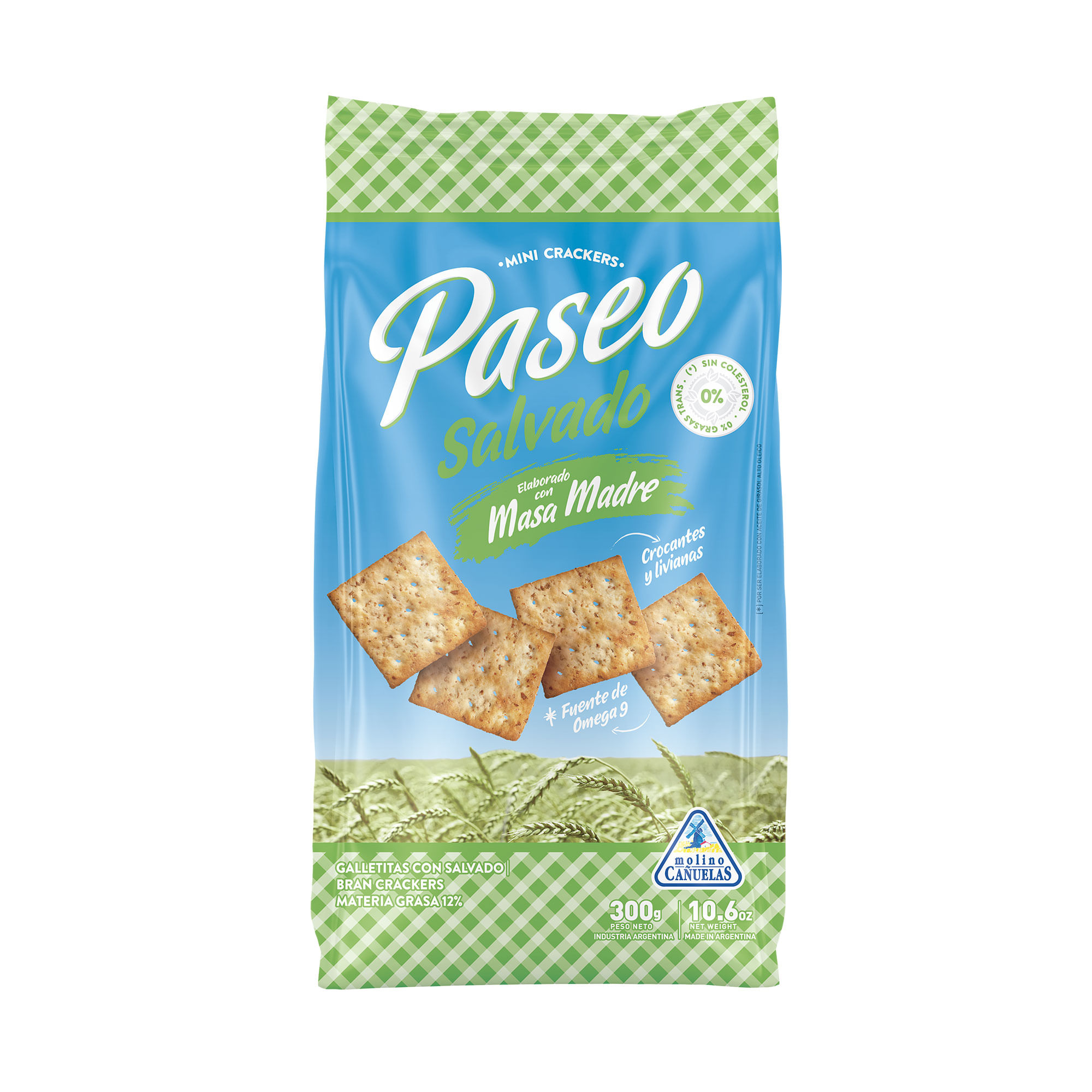 Galletitas crackers Paseo salvado 300 g.