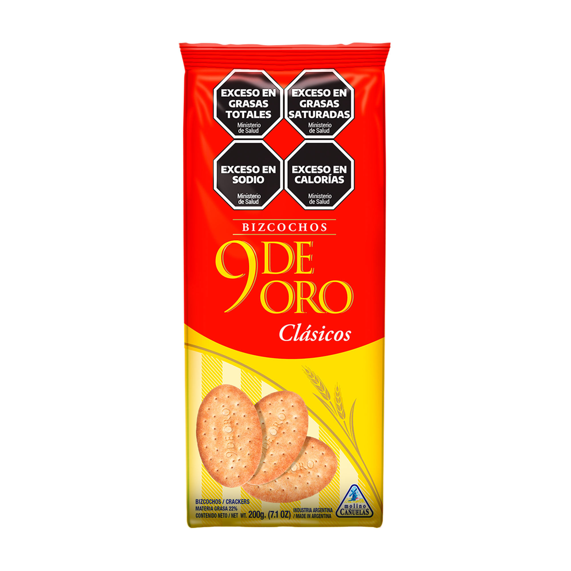 Bizcochos 9 de Oro de grasa 200 g.