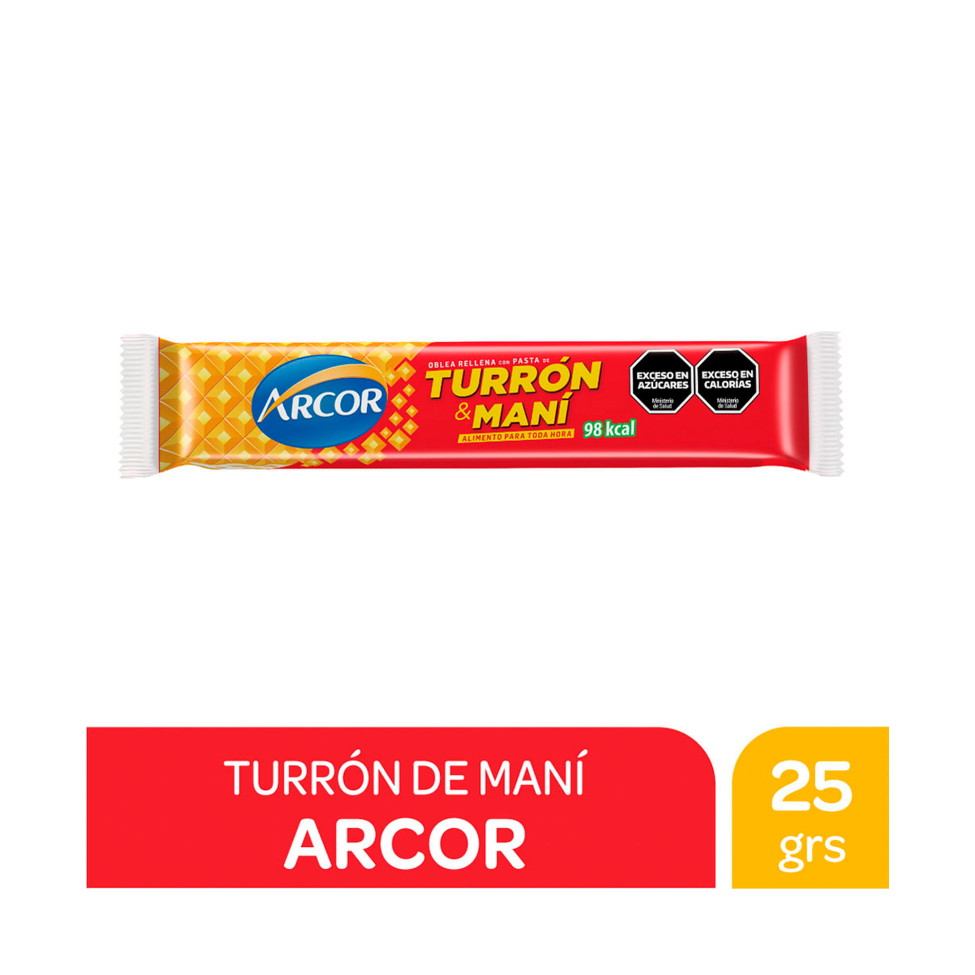 Oblea Arcor turrón y maní 25 g.