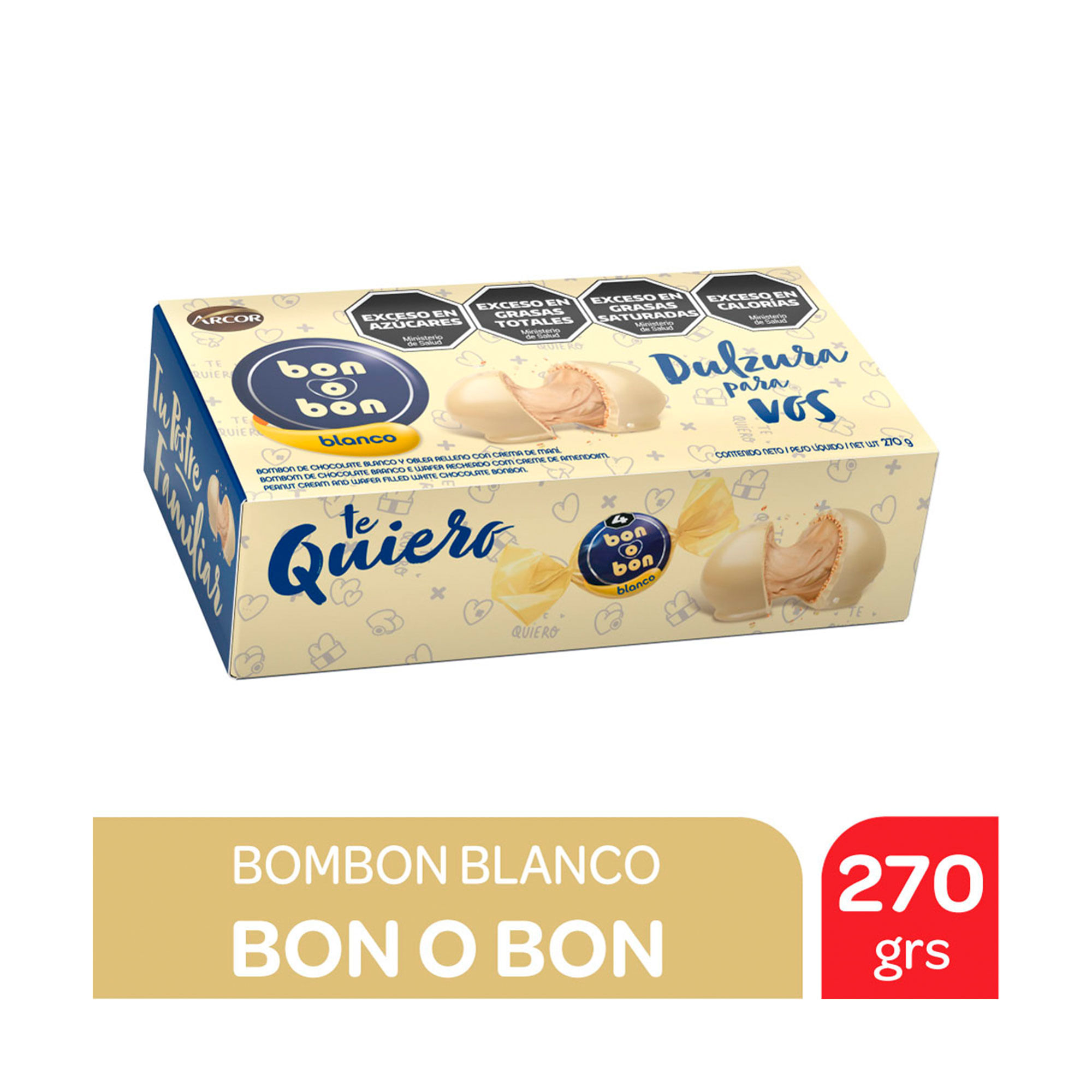 Bombones Bon O Bon chocolate blanco en caja 270 g.