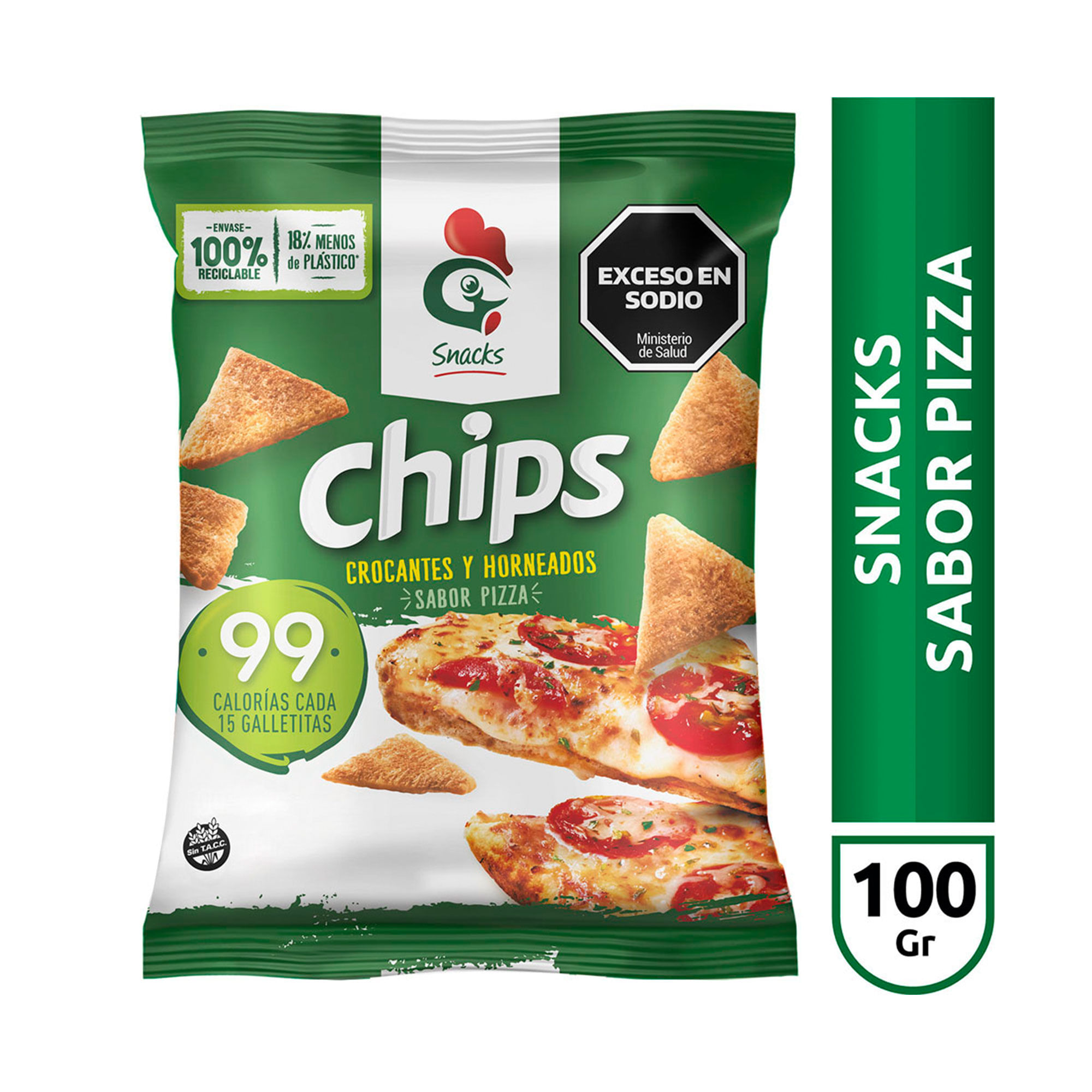Galletitas de arroz Gallo snacks de pizza 100 g.