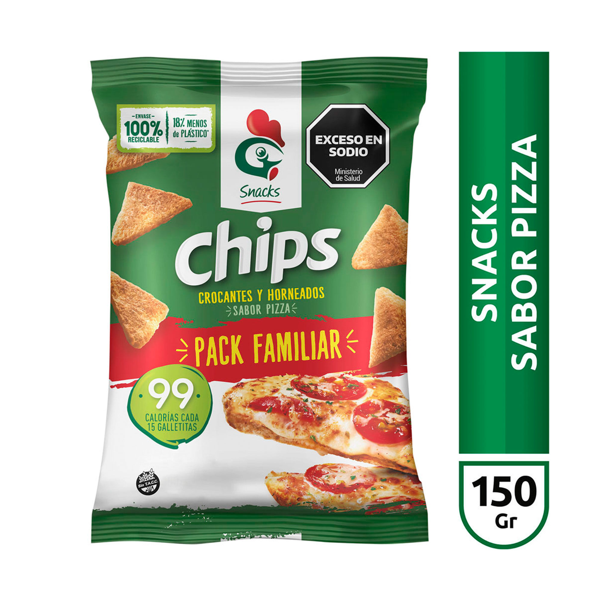 Galletitas de arroz Gallo snacks de pizza 150 g.