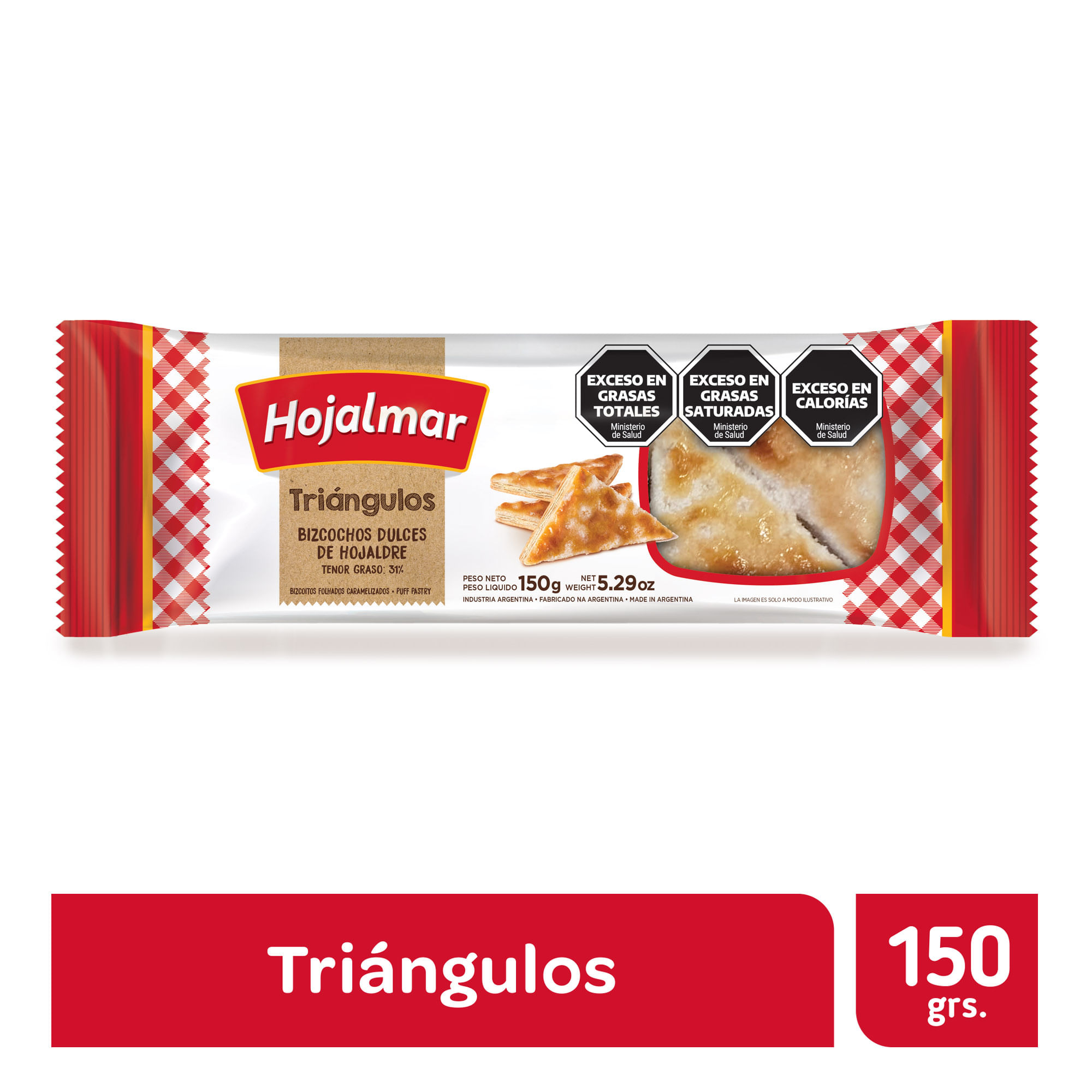 Galletitas de hojaldre Hojalmar triangulos 150 g.