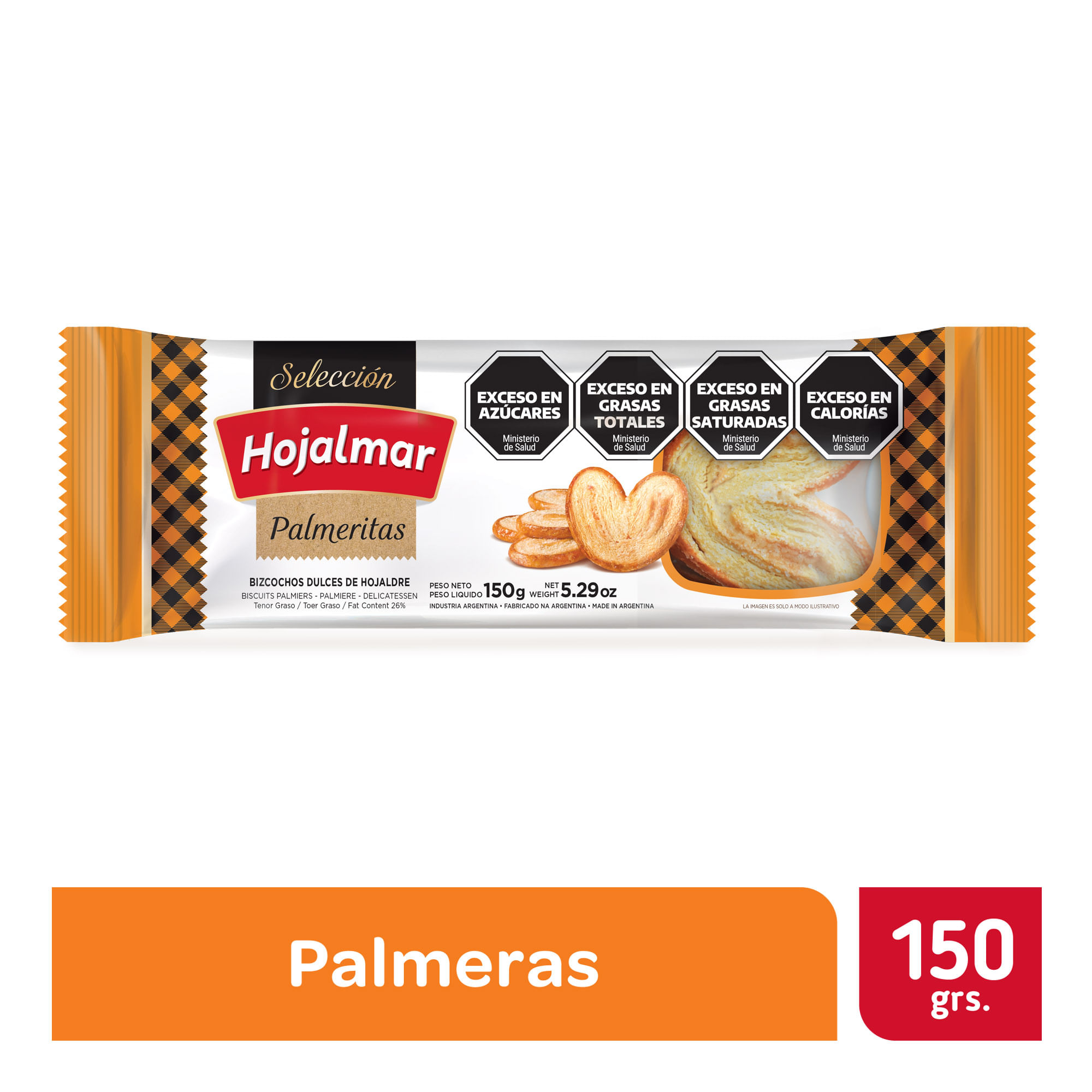Bizcochos de hojaldre Hojalmar azucarados 150 g.