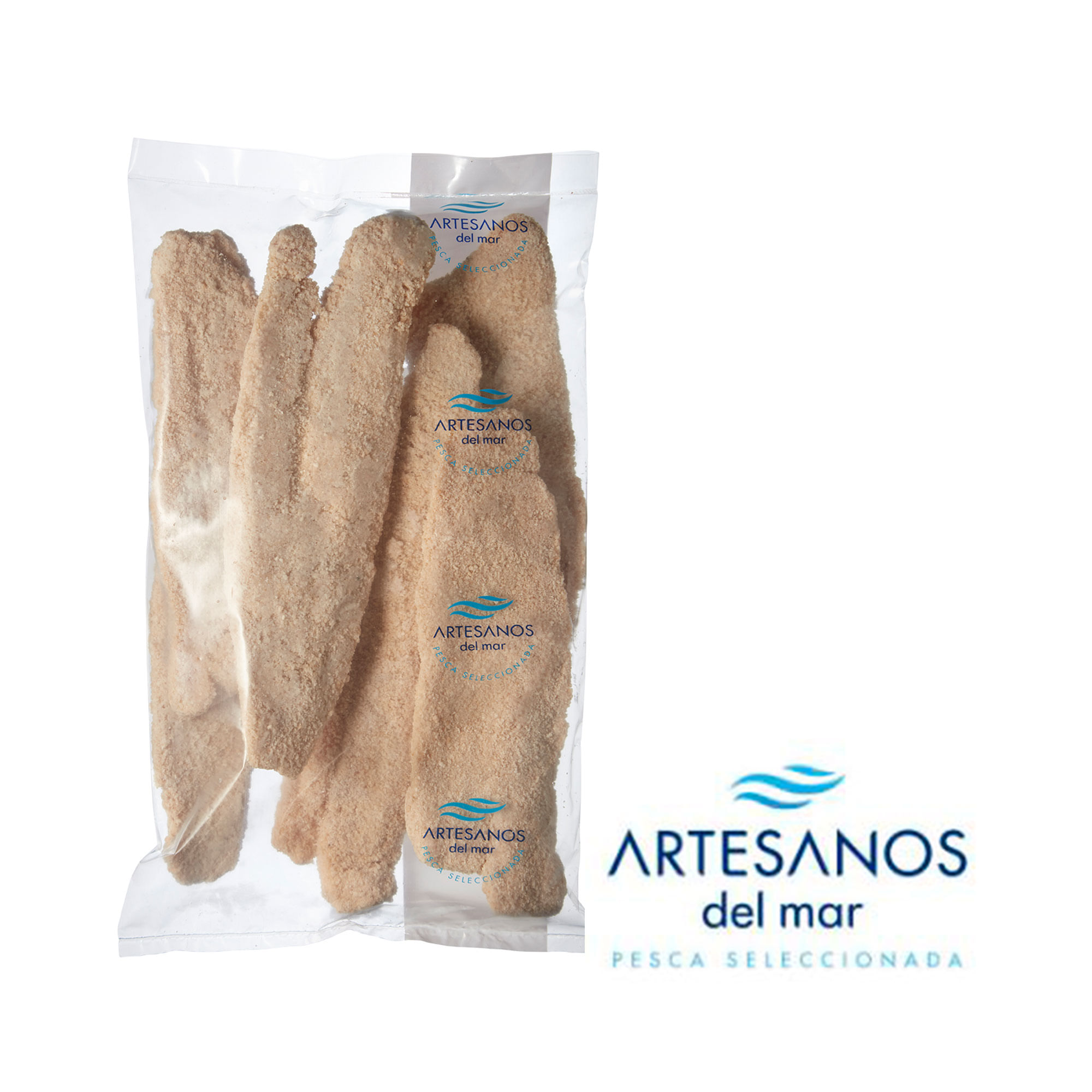 Filet de merluza rebozada Artesanos del mar congelado 1 kg.