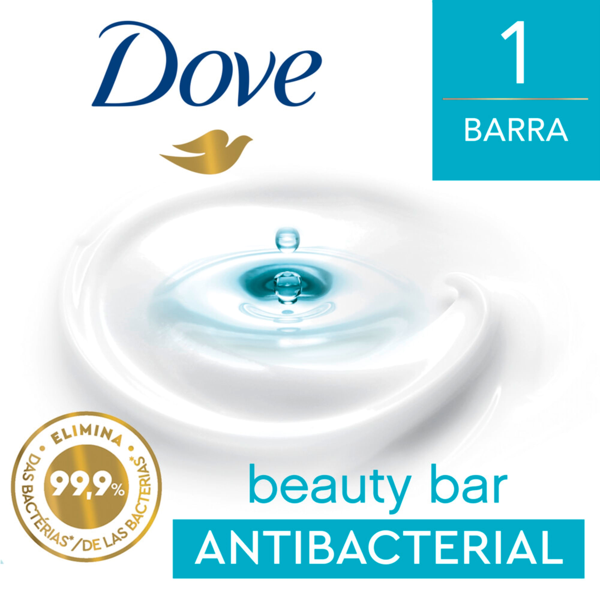 Jabón en barra Dove antibacterial cuida & protege 90 g