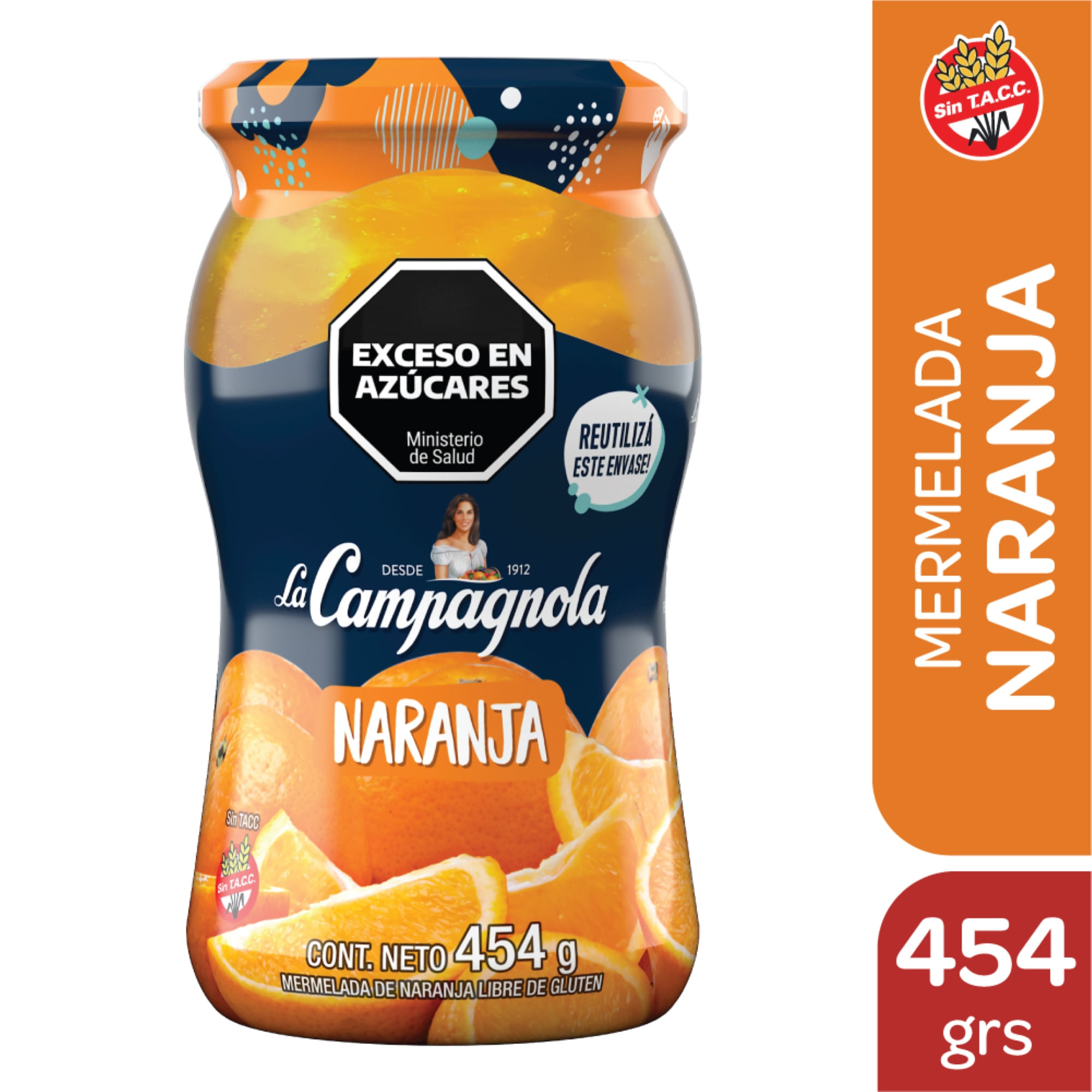 Mermelada de naranja La Campagnola 454 g.