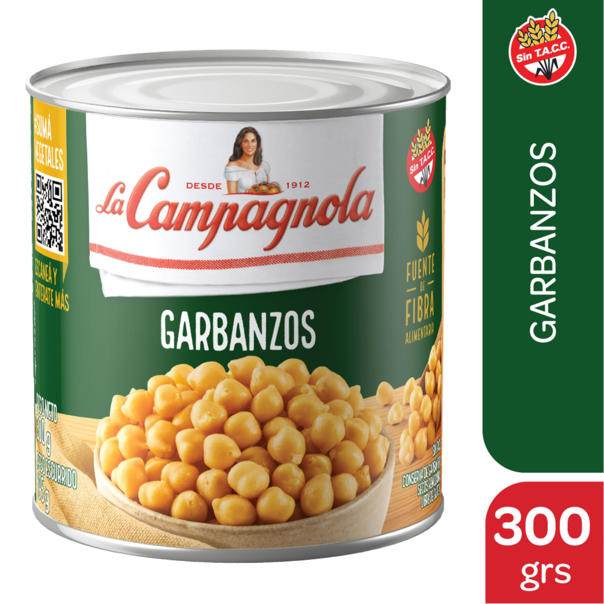 Garbanzos La campagnola secos remojados 300 g.