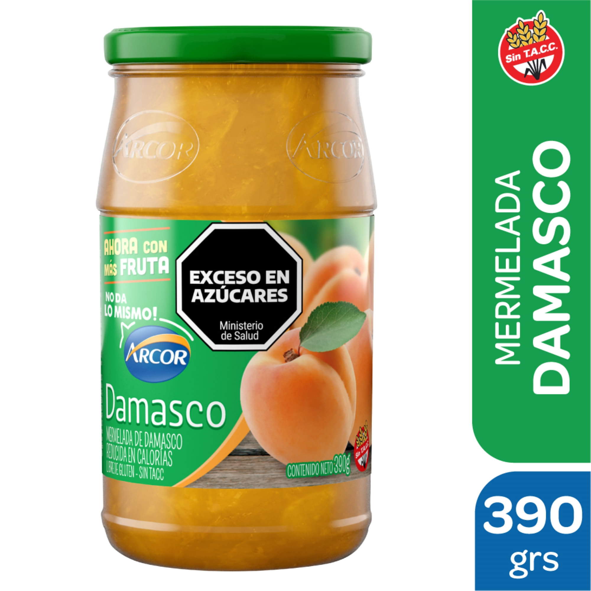 Mermelada light Arcor damasco 390 g.