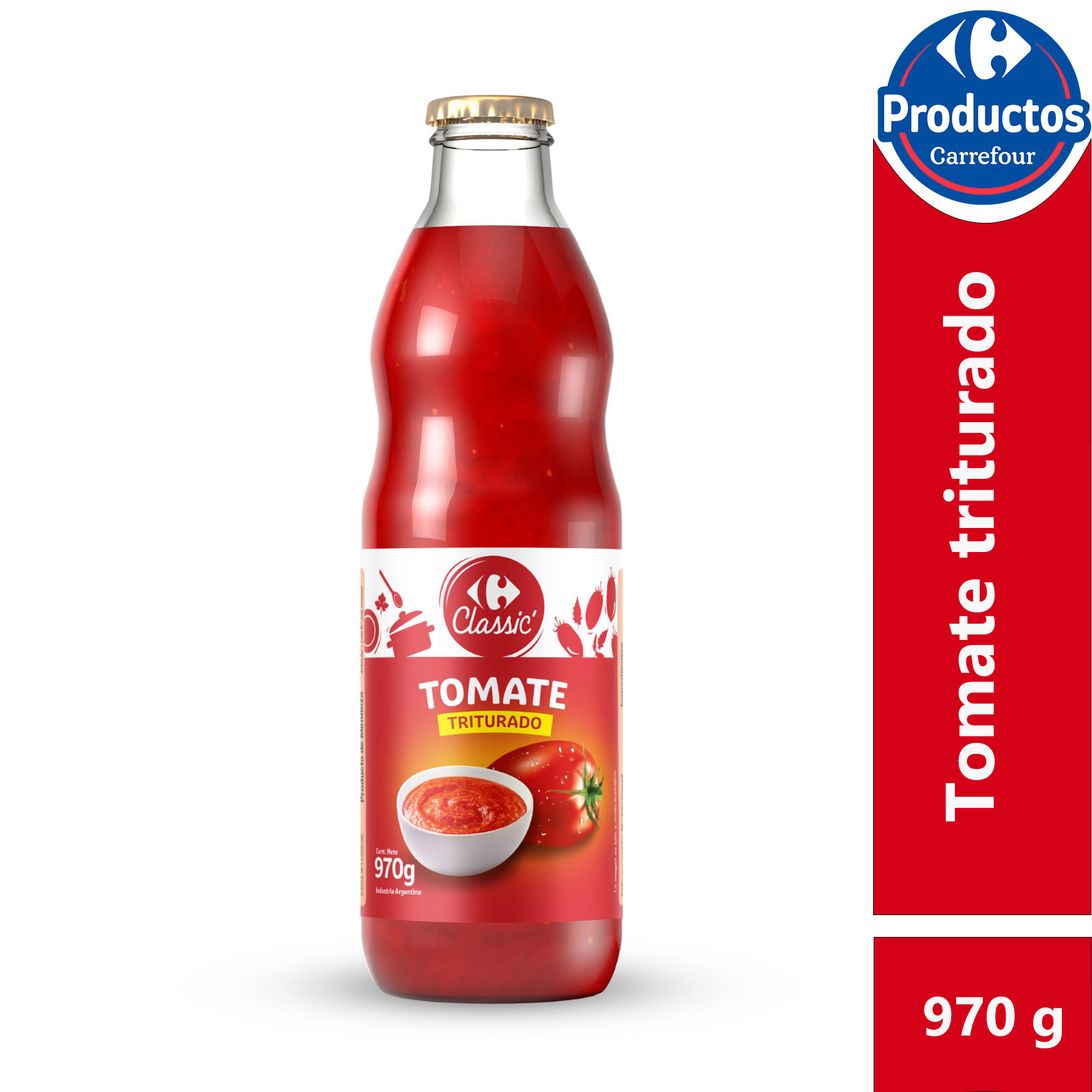 Tomate triturado Carrefour Classic 970 g.