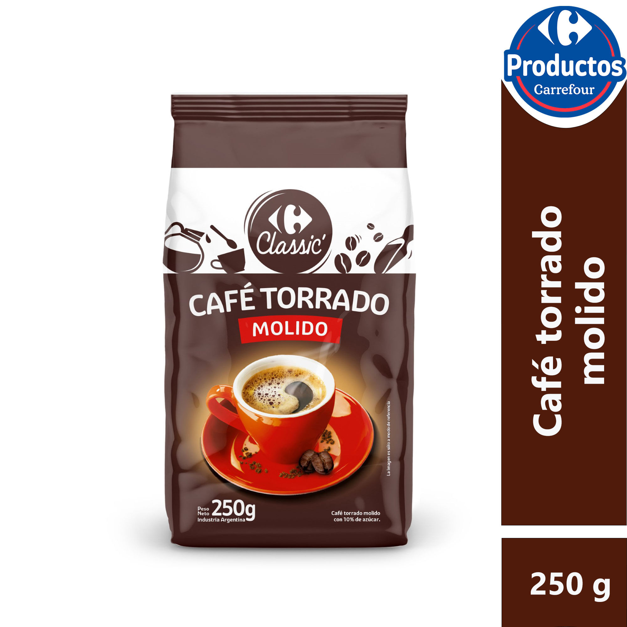 Café molido torrado Carrefour Classic 250 grs
