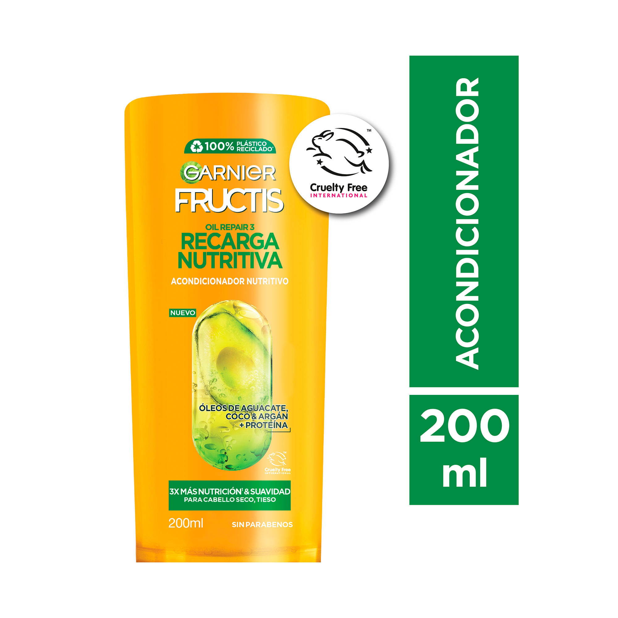 Acondicionador Fructis regarga nutritiva 200 cc.