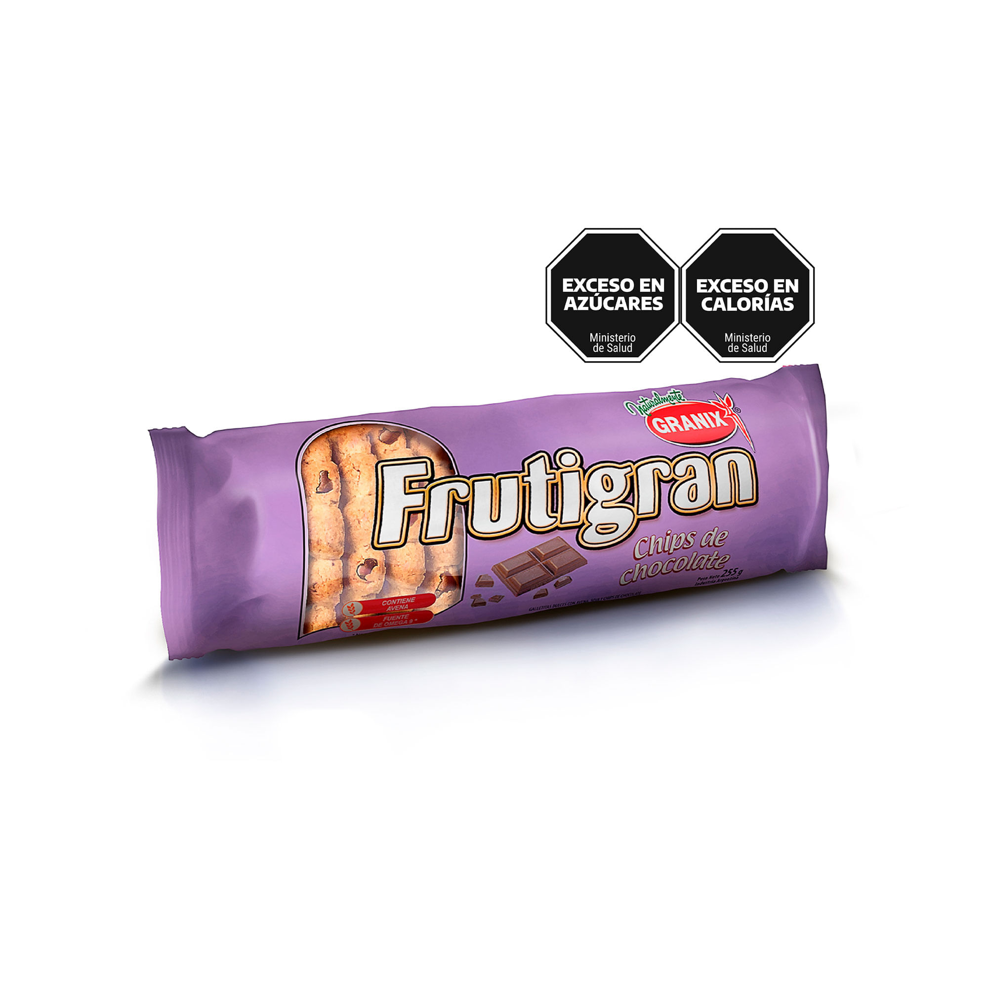 Galletitas Frutigran avena y chips de chocolate 255 g.