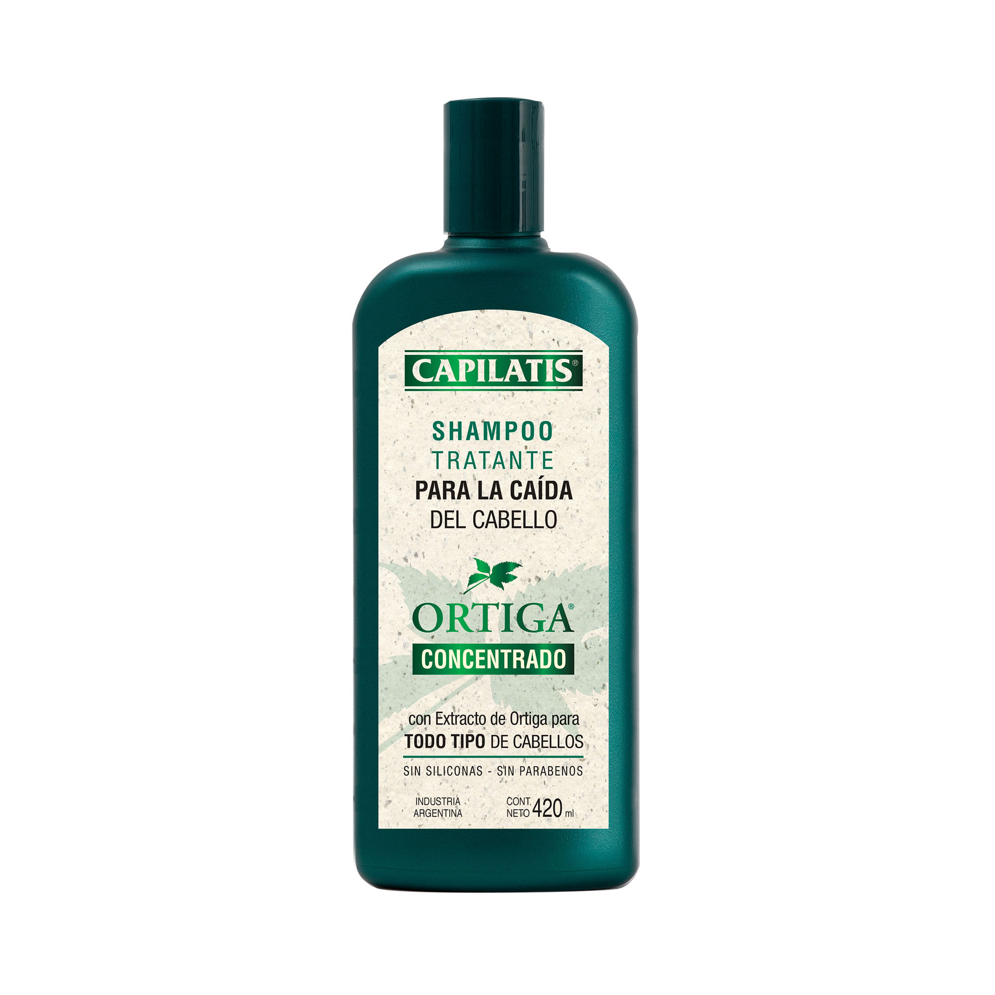 Shampoo Capilatis ortiga tratamiento concentrado 420 cc.
