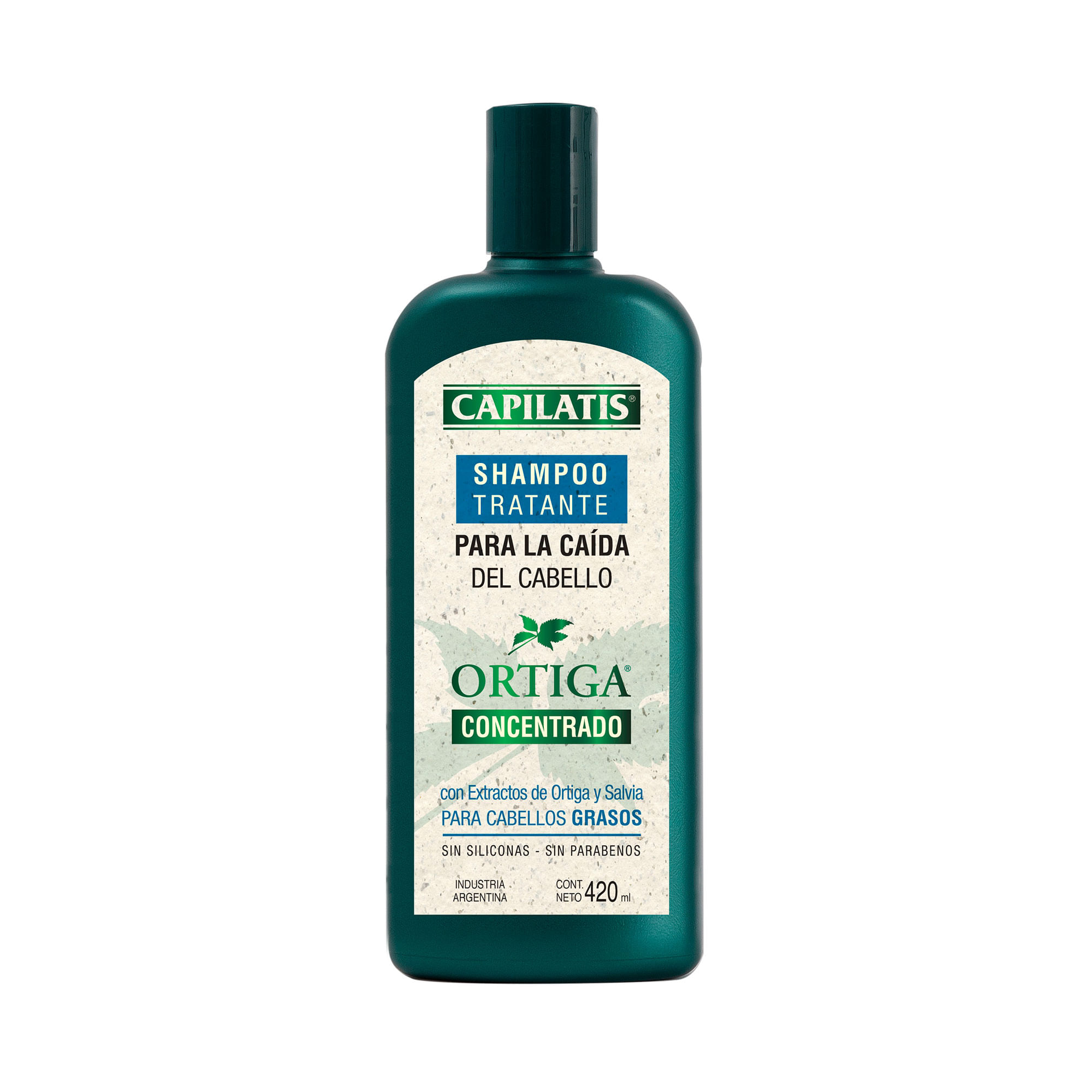 Shampoo Capilatis ortiga cabellos grasos 420cc.