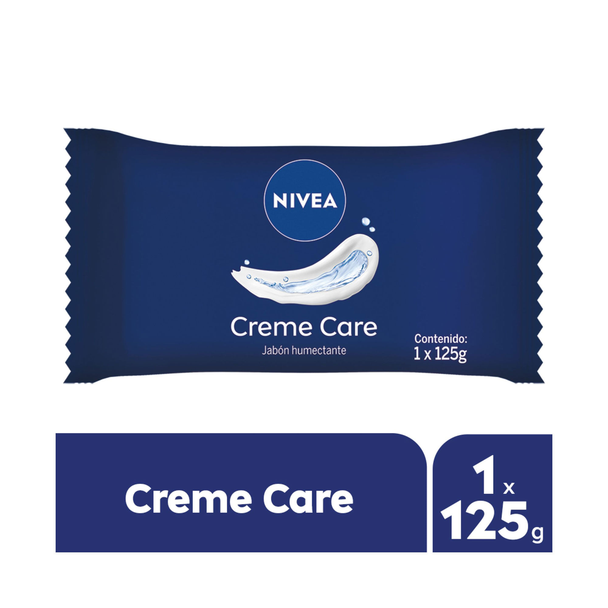Jabón humectante Nivea creme care para todo tipo de piel 125 g.