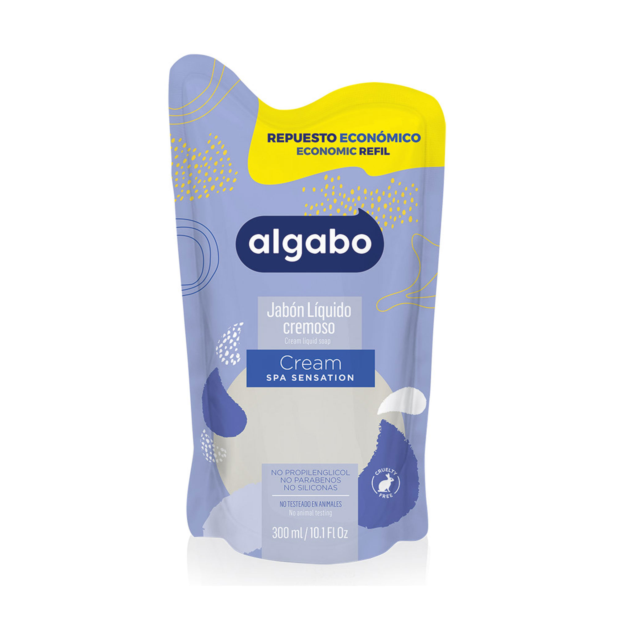 Repuesto jabón líquido Algabo cream 300 cc.