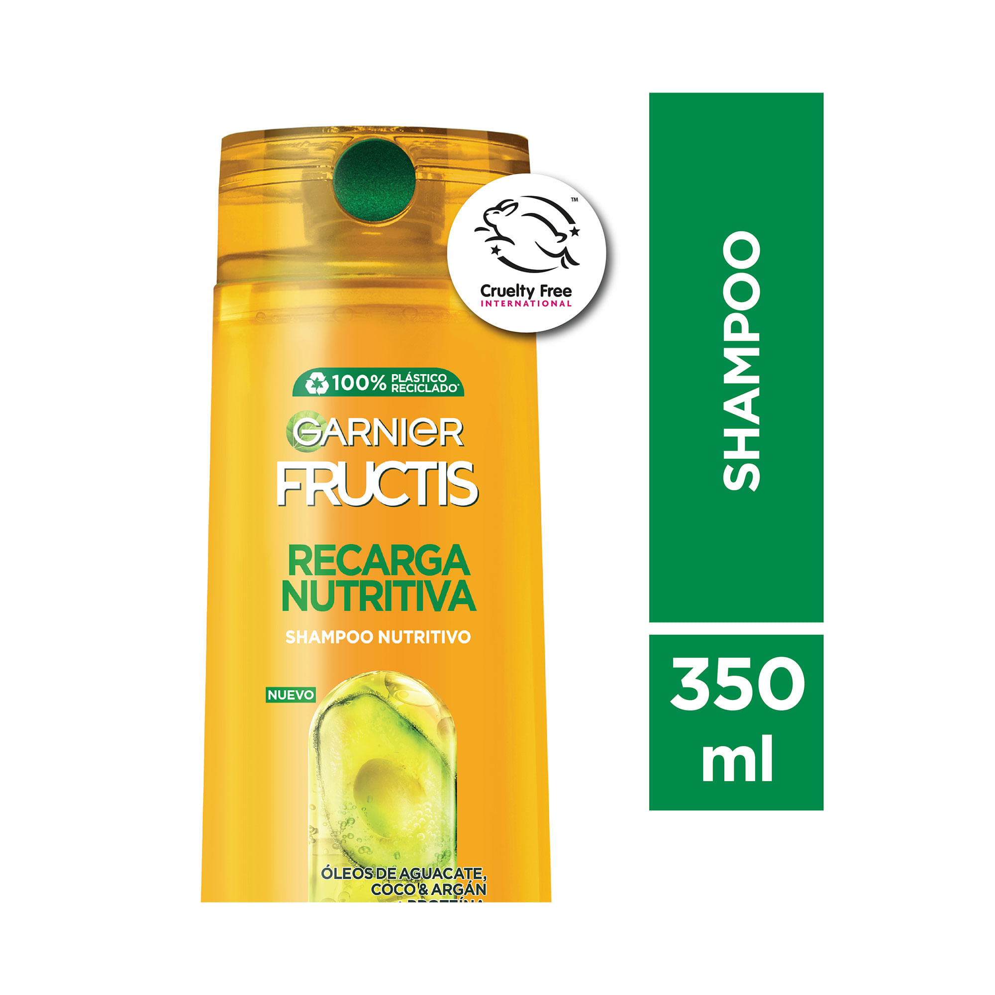 Shampoo Fructis recarga nutritiva 350 ml.
