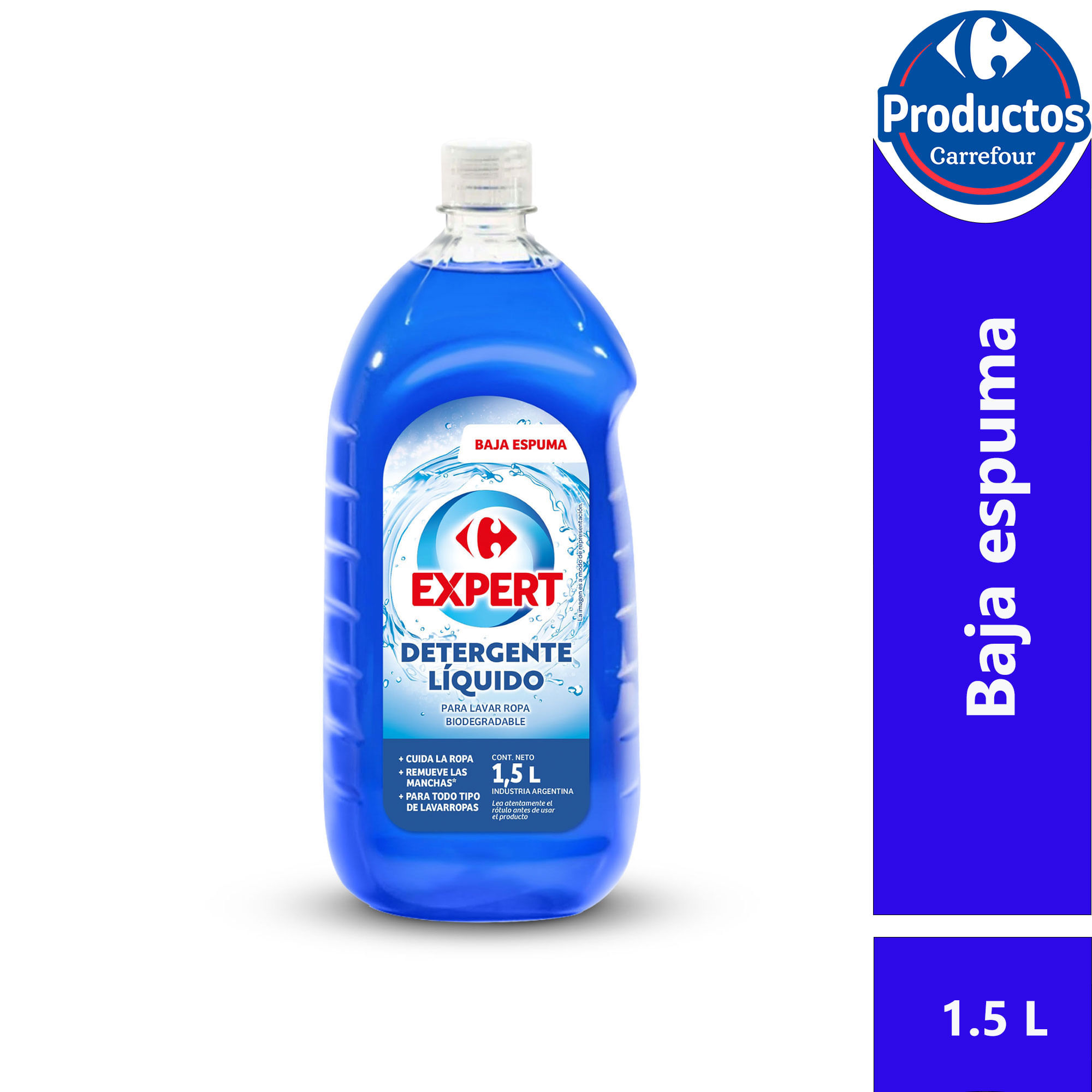 Jabón líquido para ropa Carrefour Expert en botella 1.5 lts.