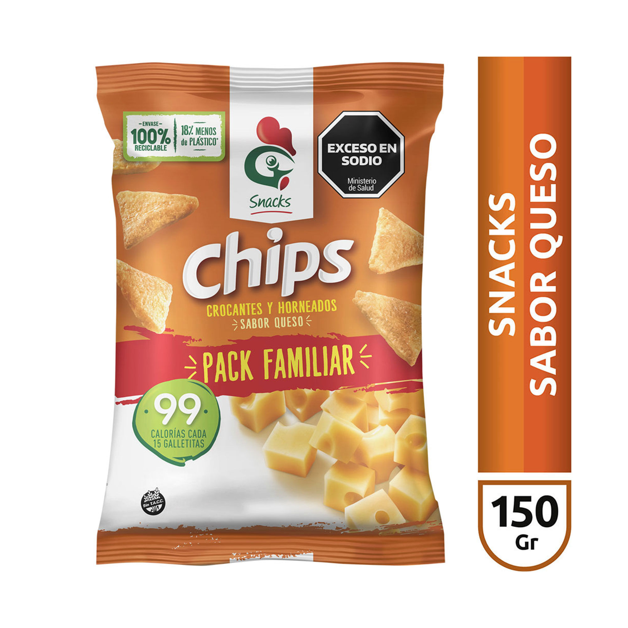Galletitas de arroz Gallo snacks de queso 150 g.
