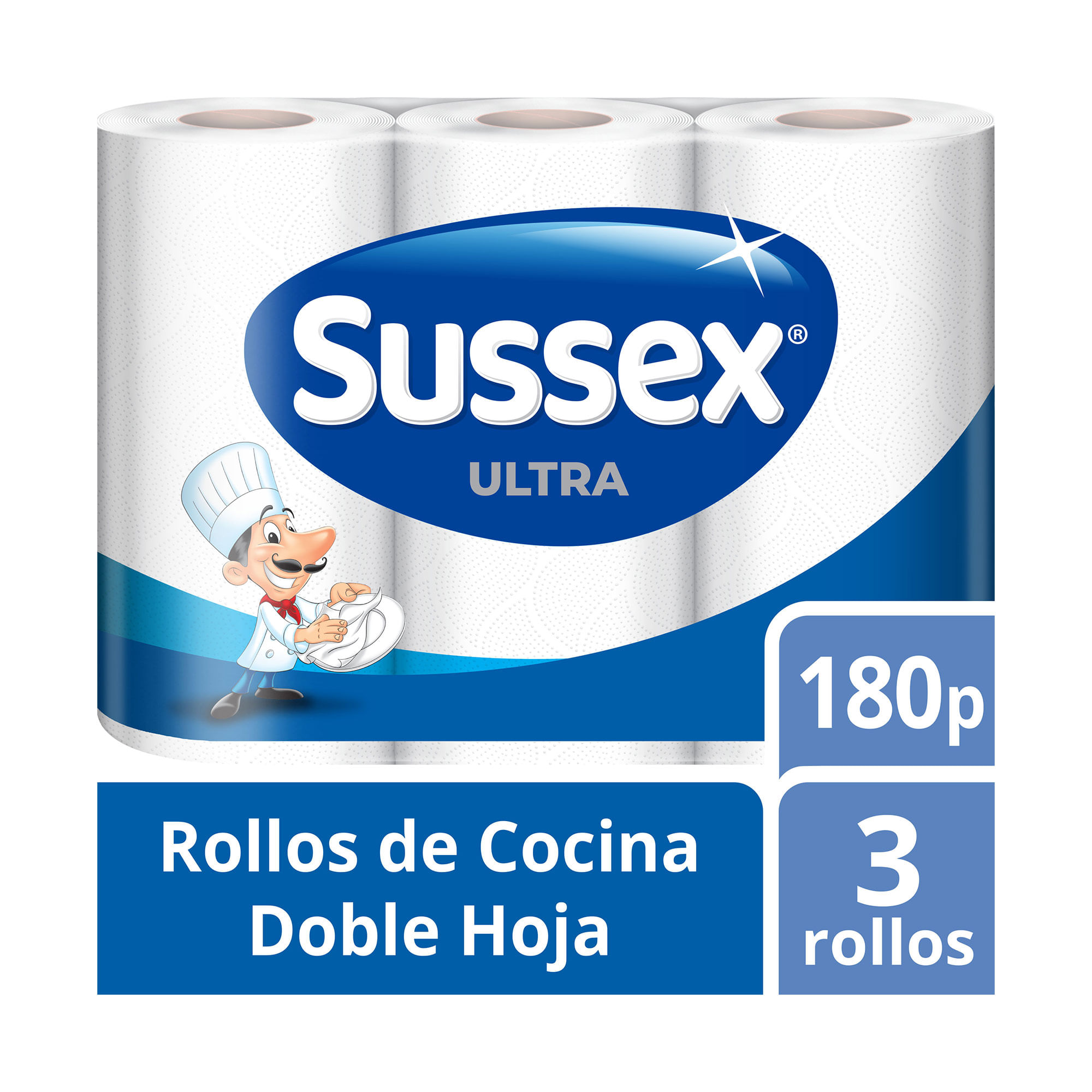 Rollo de cocina Sussex Ultra 60 paños 3 uni