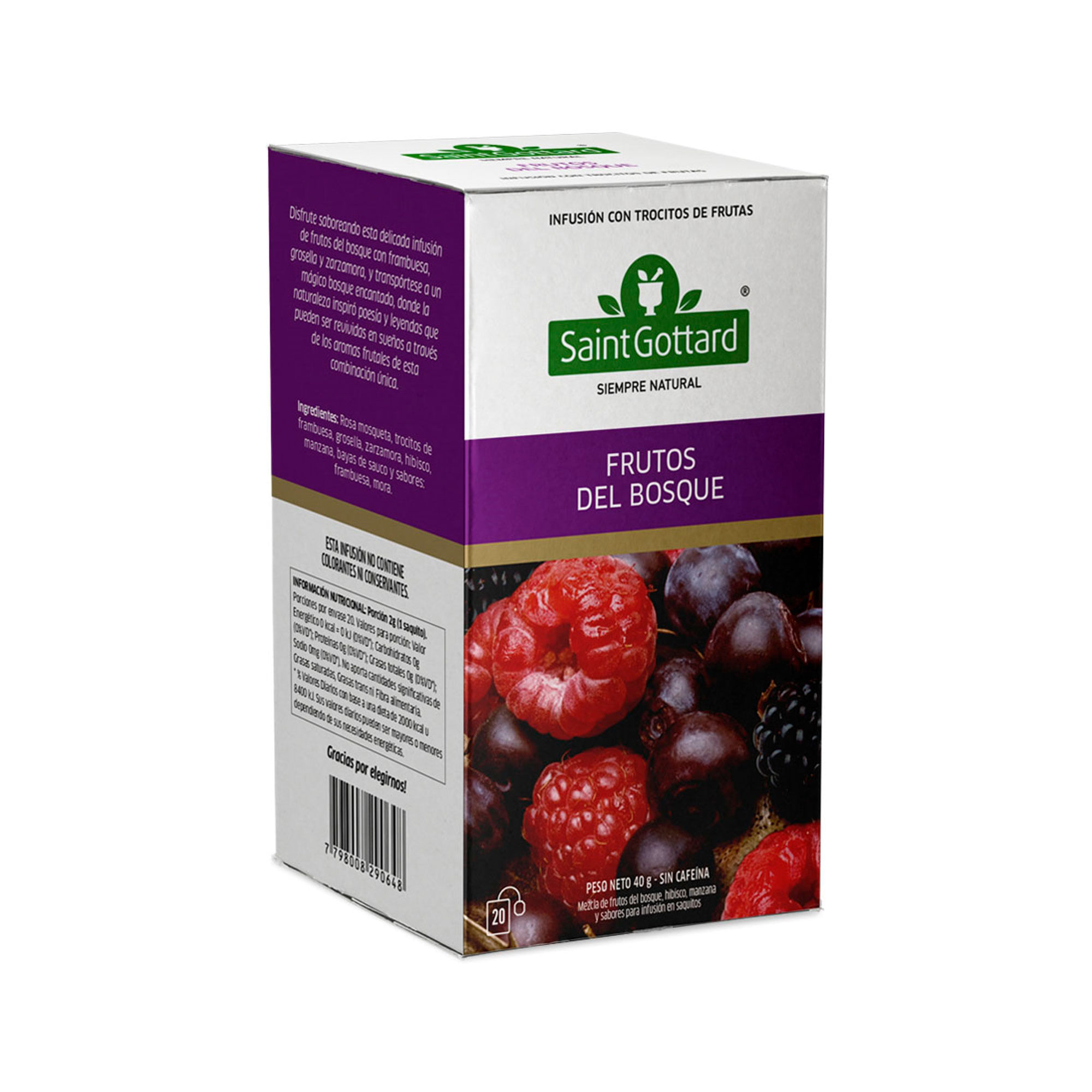 Té en saquitos Saint Gottard frutos del bosque 20 u.