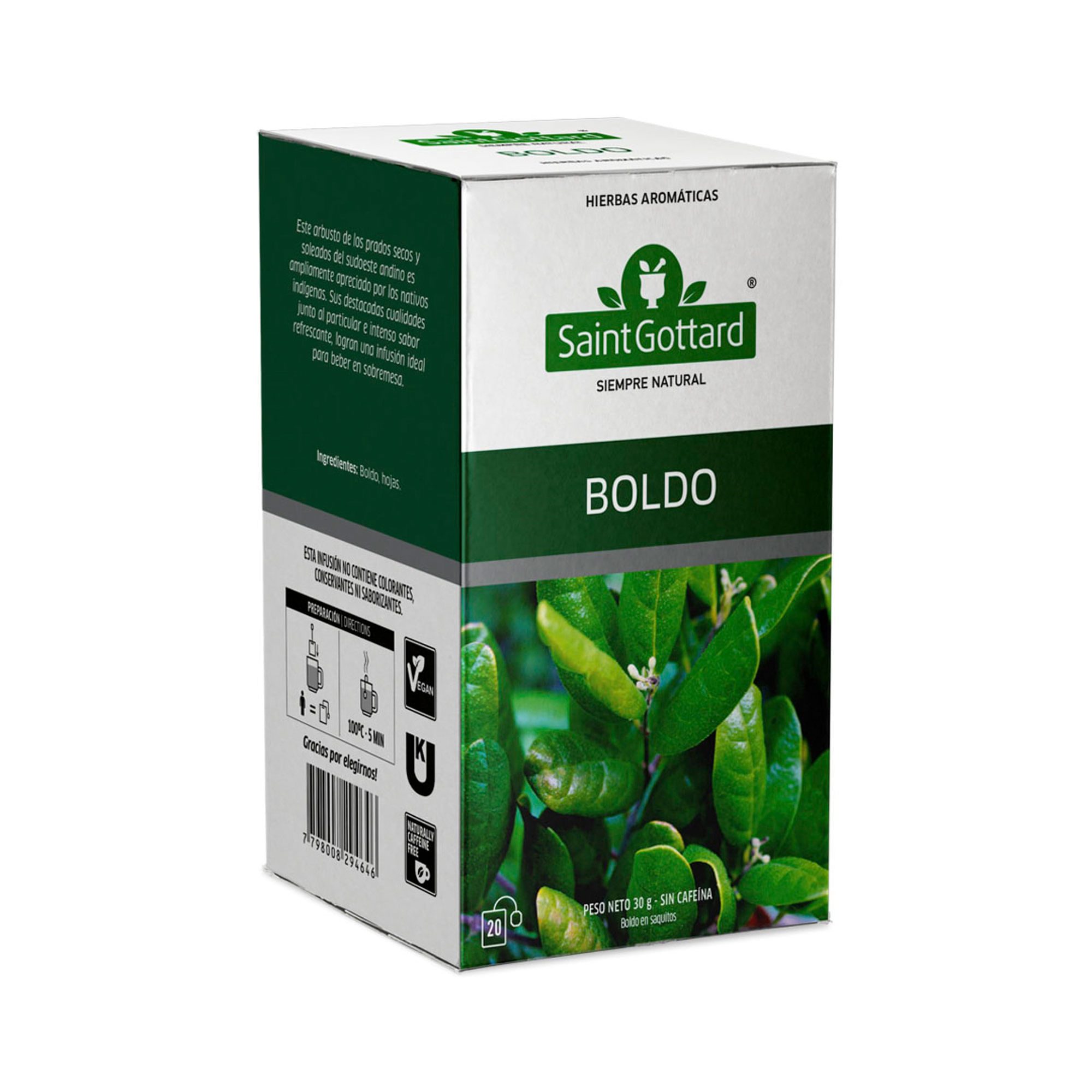 Té en saquitos Saint Gottard boldo 20 u.