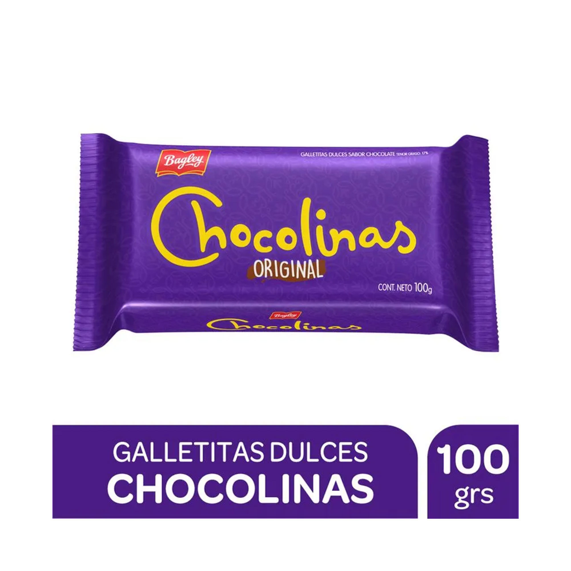 Galletitas Chocolinas de chocolate 100 g.