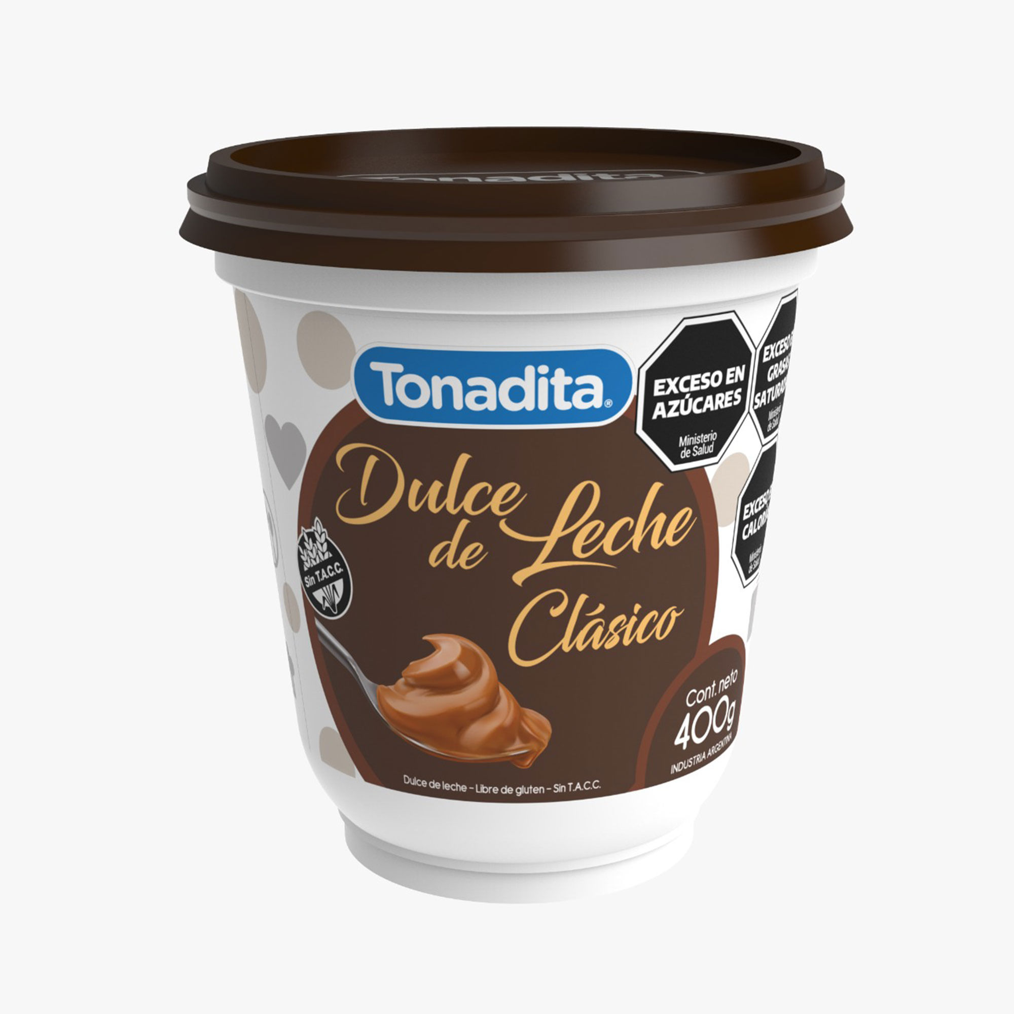 Dulce de leche familiar Tonadita en pote 400 g.